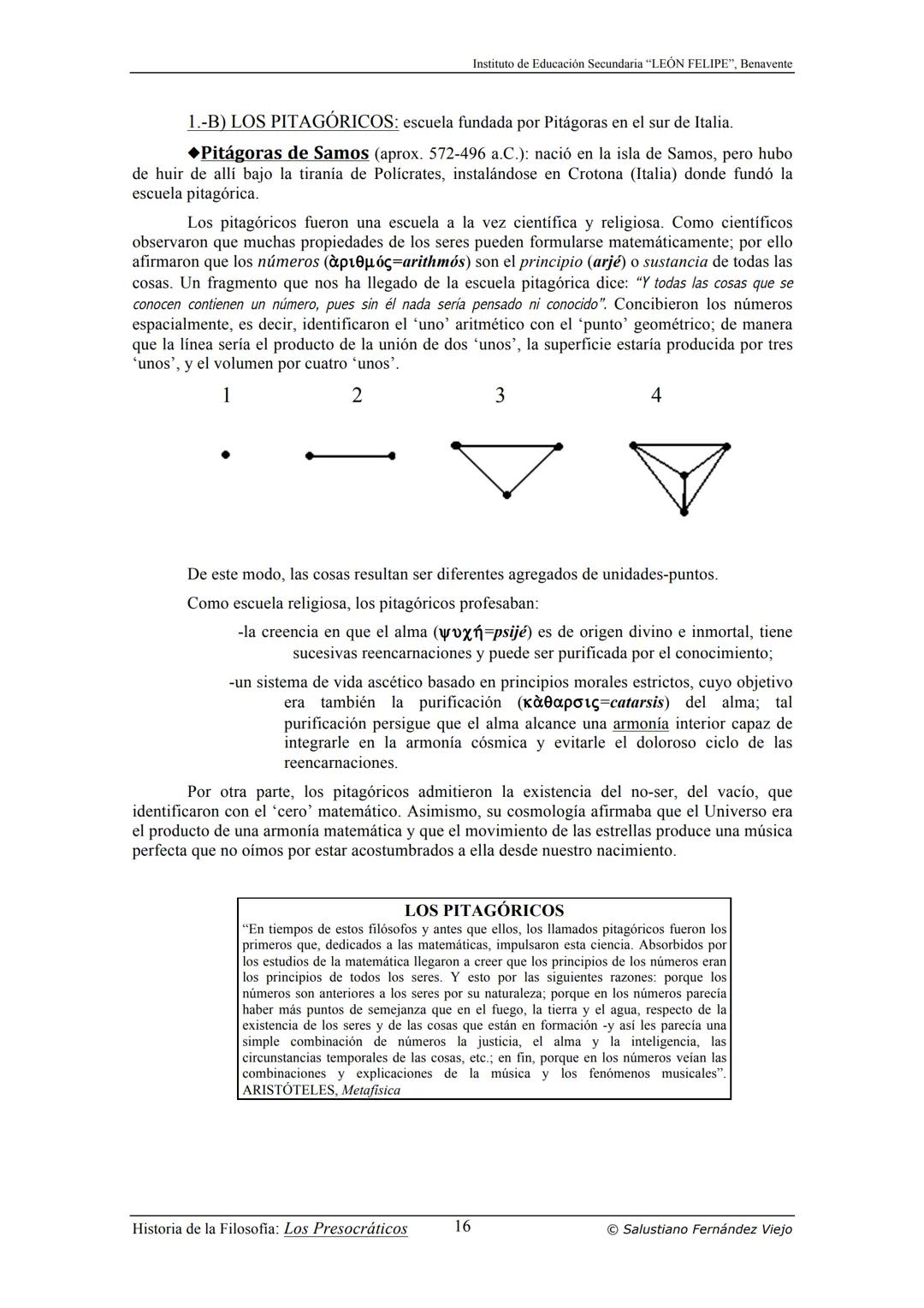 HISTORIA
DE LA
FILOSOFÍA
por Salustiano Fernández Viejo
► INSTITUTO DE EDUCACIÓN SECUNDARIA "LEÓN FELIPE"
DE BENAVENTE
◆ DEPARTAMENTO DE FIL