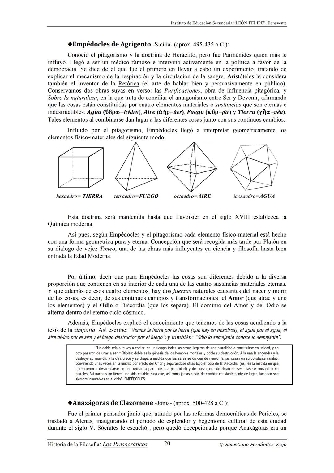 HISTORIA
DE LA
FILOSOFÍA
por Salustiano Fernández Viejo
► INSTITUTO DE EDUCACIÓN SECUNDARIA "LEÓN FELIPE"
DE BENAVENTE
◆ DEPARTAMENTO DE FIL