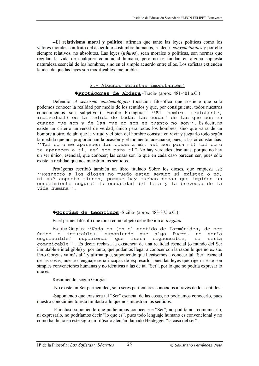 HISTORIA
DE LA
FILOSOFÍA
por Salustiano Fernández Viejo
► INSTITUTO DE EDUCACIÓN SECUNDARIA "LEÓN FELIPE"
DE BENAVENTE
◆ DEPARTAMENTO DE FIL