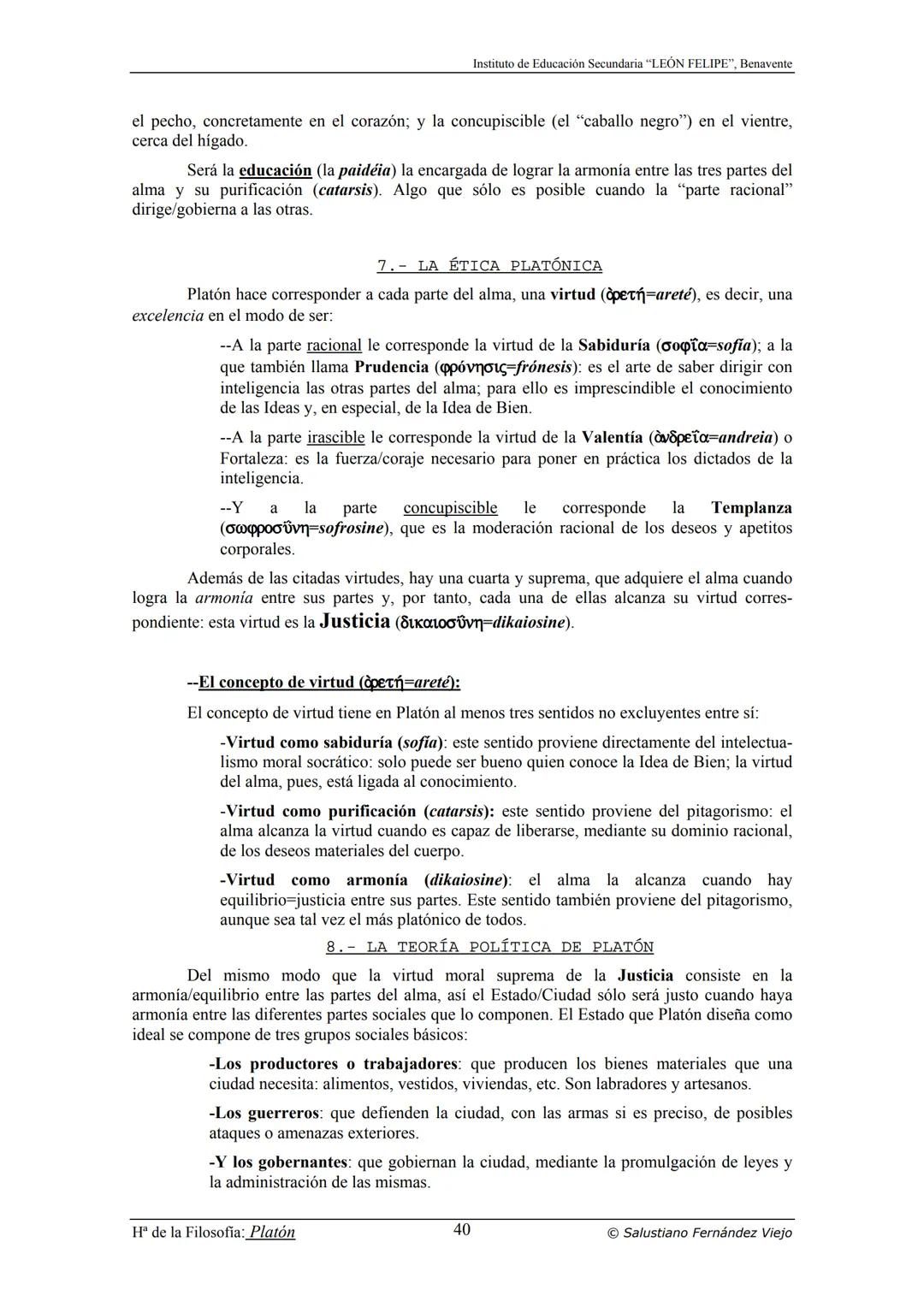 HISTORIA
DE LA
FILOSOFÍA
por Salustiano Fernández Viejo
► INSTITUTO DE EDUCACIÓN SECUNDARIA "LEÓN FELIPE"
DE BENAVENTE
◆ DEPARTAMENTO DE FIL