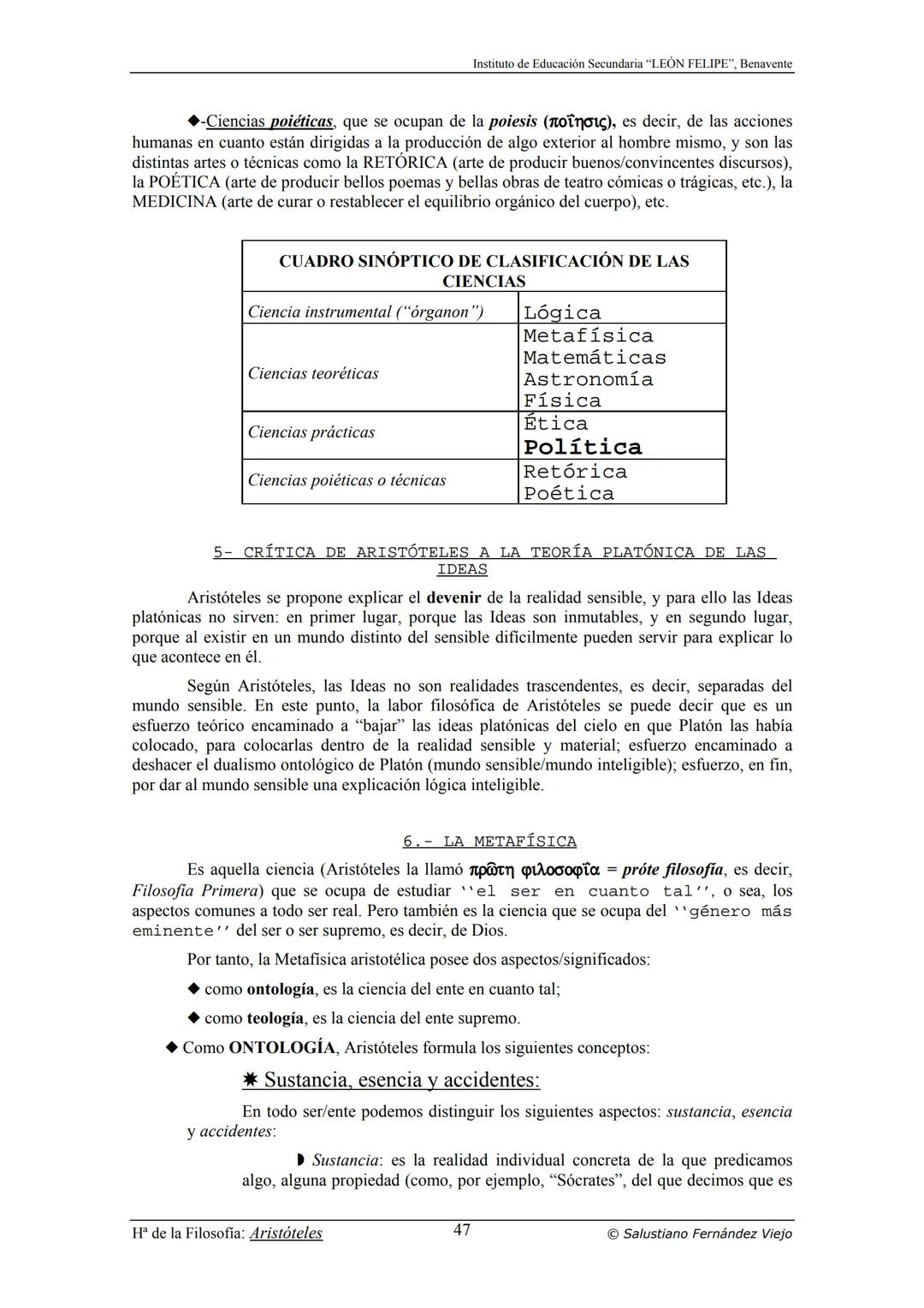 HISTORIA
DE LA
FILOSOFÍA
por Salustiano Fernández Viejo
► INSTITUTO DE EDUCACIÓN SECUNDARIA "LEÓN FELIPE"
DE BENAVENTE
◆ DEPARTAMENTO DE FIL