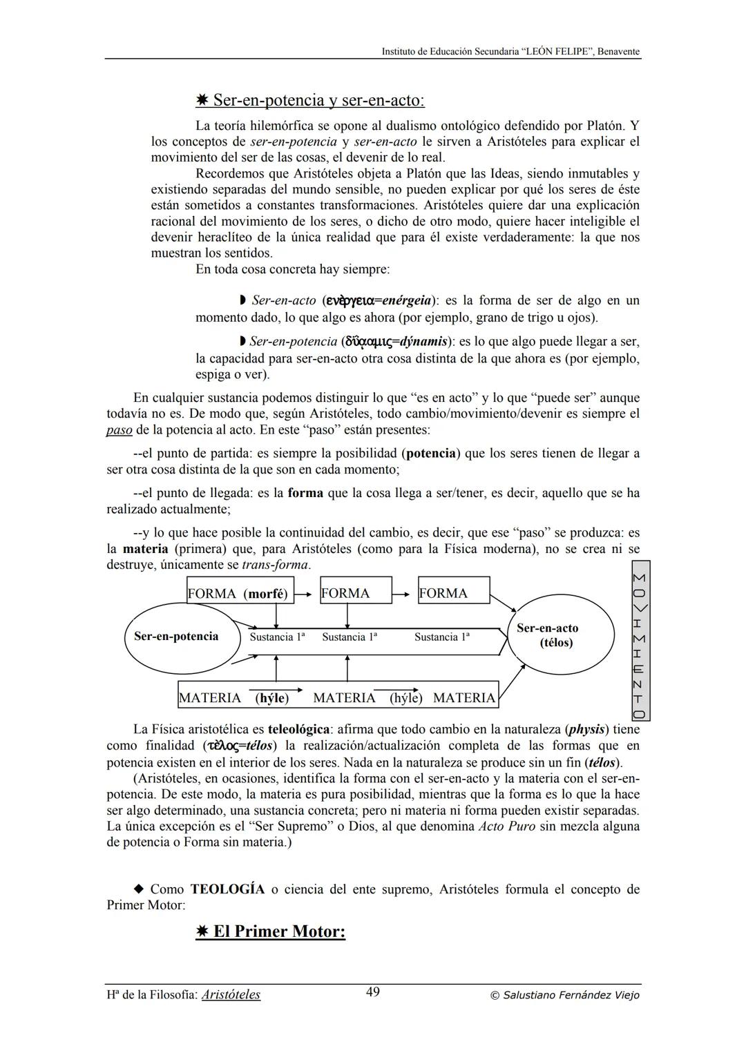 HISTORIA
DE LA
FILOSOFÍA
por Salustiano Fernández Viejo
► INSTITUTO DE EDUCACIÓN SECUNDARIA "LEÓN FELIPE"
DE BENAVENTE
◆ DEPARTAMENTO DE FIL