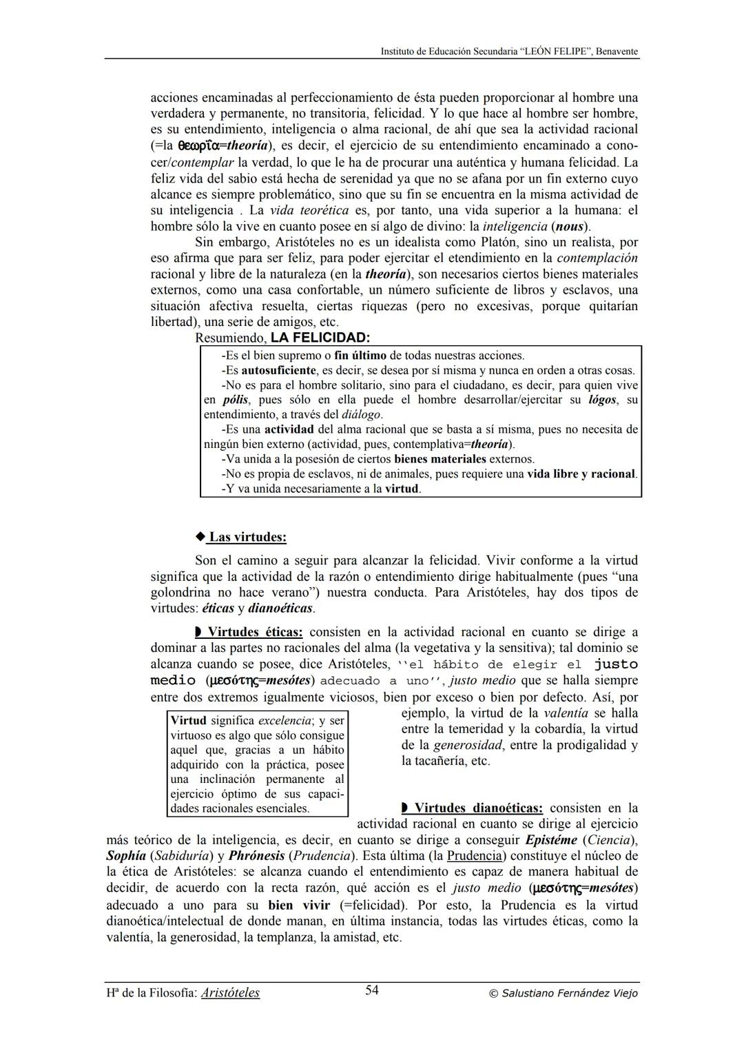 HISTORIA
DE LA
FILOSOFÍA
por Salustiano Fernández Viejo
► INSTITUTO DE EDUCACIÓN SECUNDARIA "LEÓN FELIPE"
DE BENAVENTE
◆ DEPARTAMENTO DE FIL