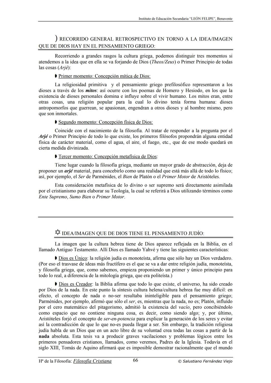 HISTORIA
DE LA
FILOSOFÍA
por Salustiano Fernández Viejo
► INSTITUTO DE EDUCACIÓN SECUNDARIA "LEÓN FELIPE"
DE BENAVENTE
◆ DEPARTAMENTO DE FIL