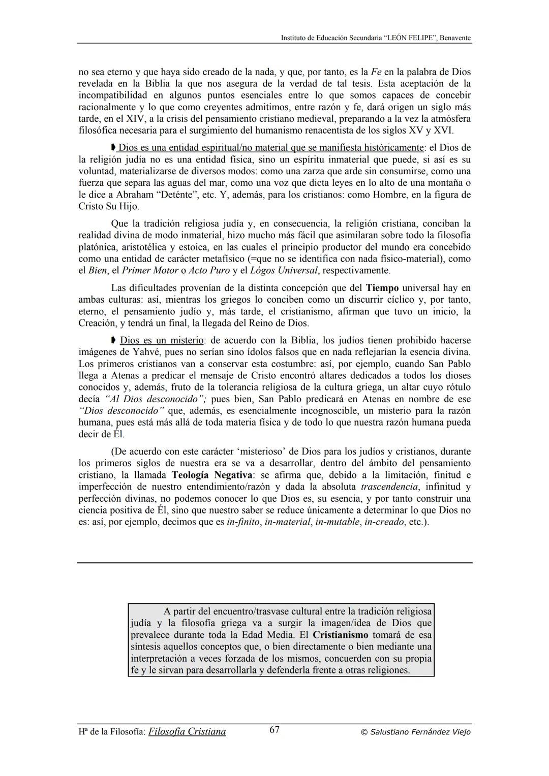 HISTORIA
DE LA
FILOSOFÍA
por Salustiano Fernández Viejo
► INSTITUTO DE EDUCACIÓN SECUNDARIA "LEÓN FELIPE"
DE BENAVENTE
◆ DEPARTAMENTO DE FIL