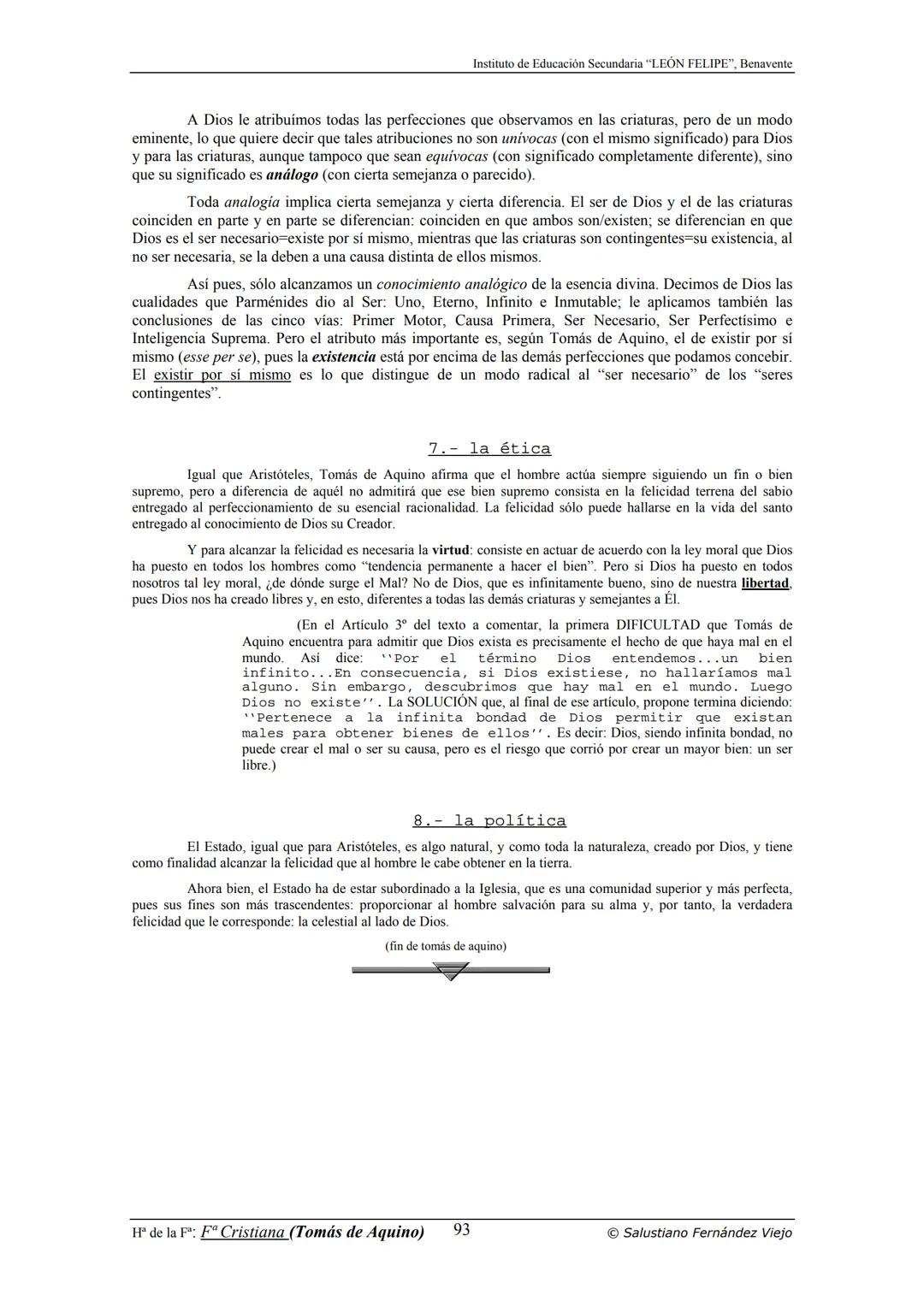 HISTORIA
DE LA
FILOSOFÍA
por Salustiano Fernández Viejo
► INSTITUTO DE EDUCACIÓN SECUNDARIA "LEÓN FELIPE"
DE BENAVENTE
◆ DEPARTAMENTO DE FIL