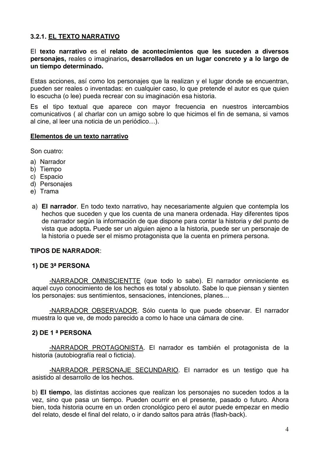 # TEMA 3:
# TIPOS DE TEXTOS TEMA 3: TIPOS DE TEXTOS
3.1. El texto. Definición.
3.2. Tipos de textos
3.2.1. Narración
3.2.2. Descripción
3.2