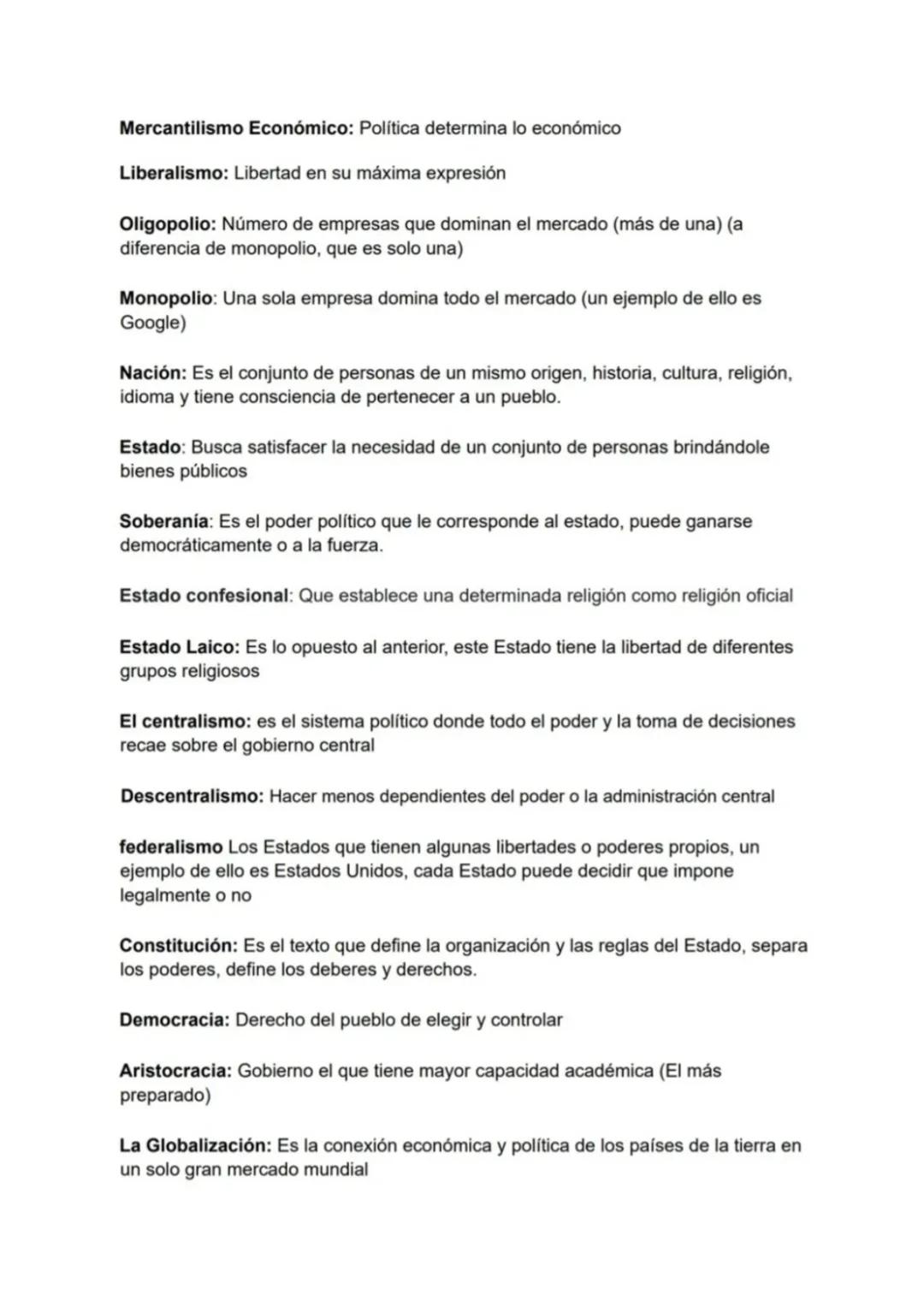 GLOSARIO DE DEFINICIONES FUNDAMENTALES EN
COMPETENCIAS CIUDADANAS
Capitalismo: (oferta y demanda) (propiedad privada lo que es suyo y de nad