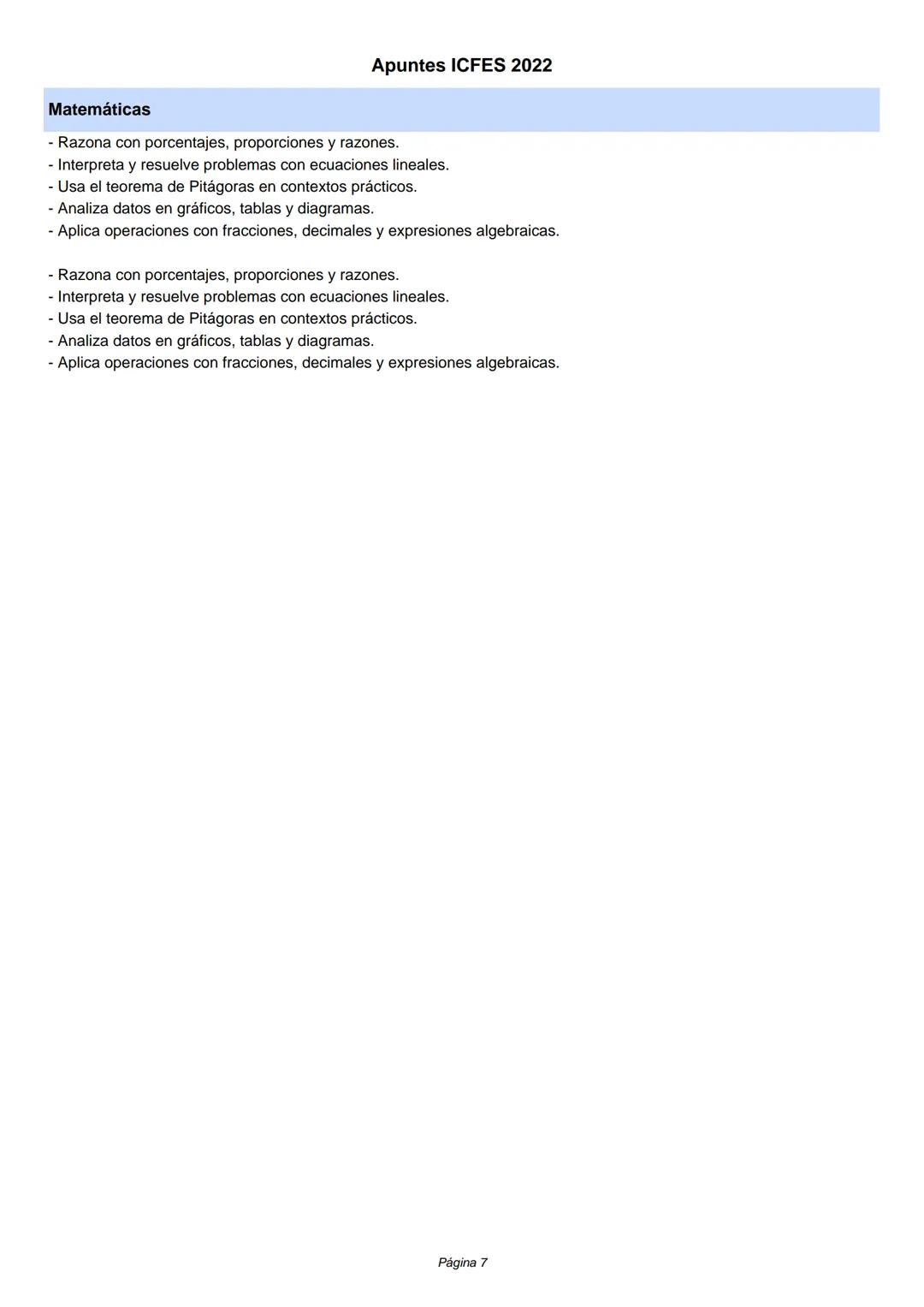 Apuntes ICFES 2022
Lectura Crítica
- Identifica la idea principal de un texto.
- Distingue entre hechos y opiniones.
- Interpreta el signifi