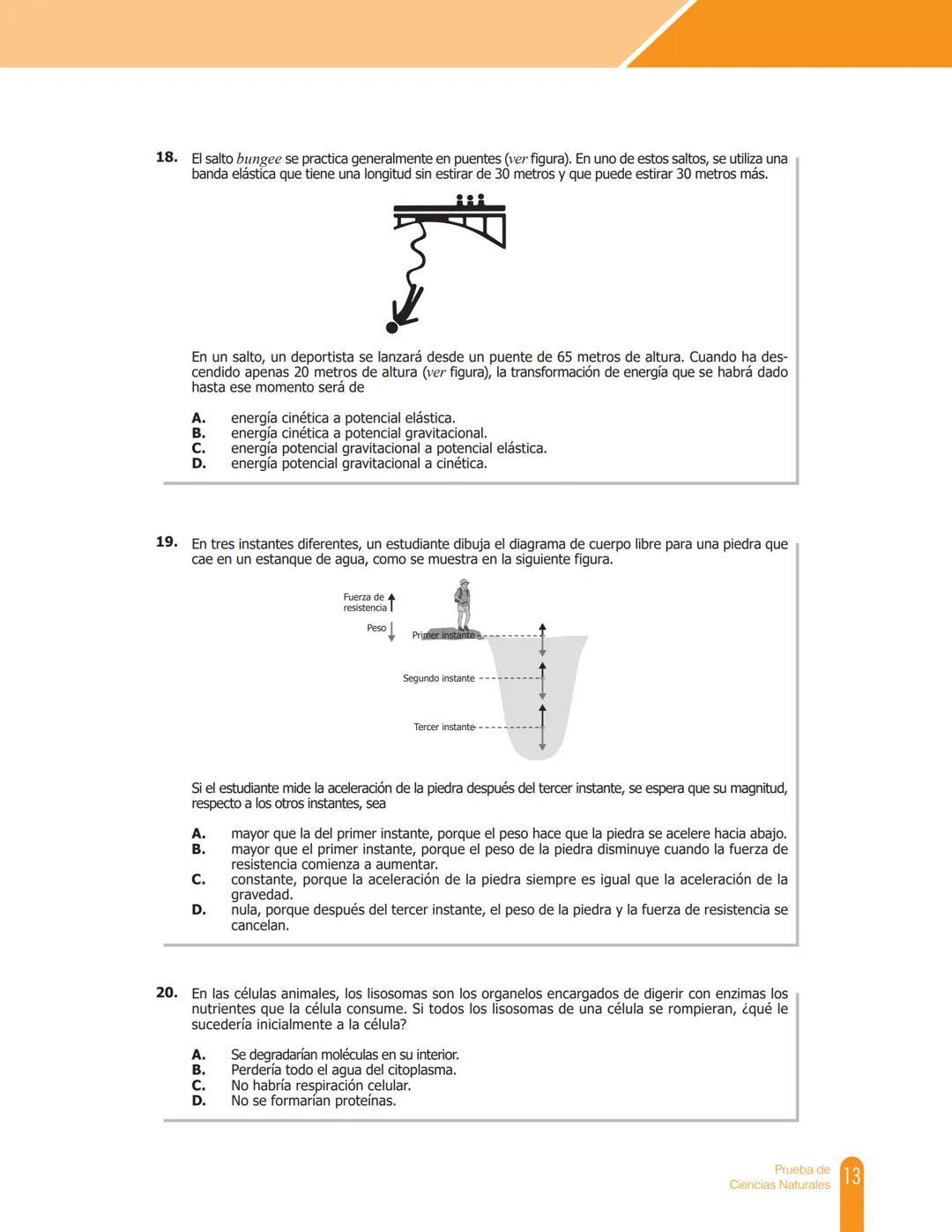 Cuadernillo de preguntas
Saber 11.°
Prueba de Ciencias
Naturales
MINEDUCACIÓN
icfes
mejor saber
TODOS POR UN
NUEVO PAÍS
PAZ EQUIDAD EDUCACIO