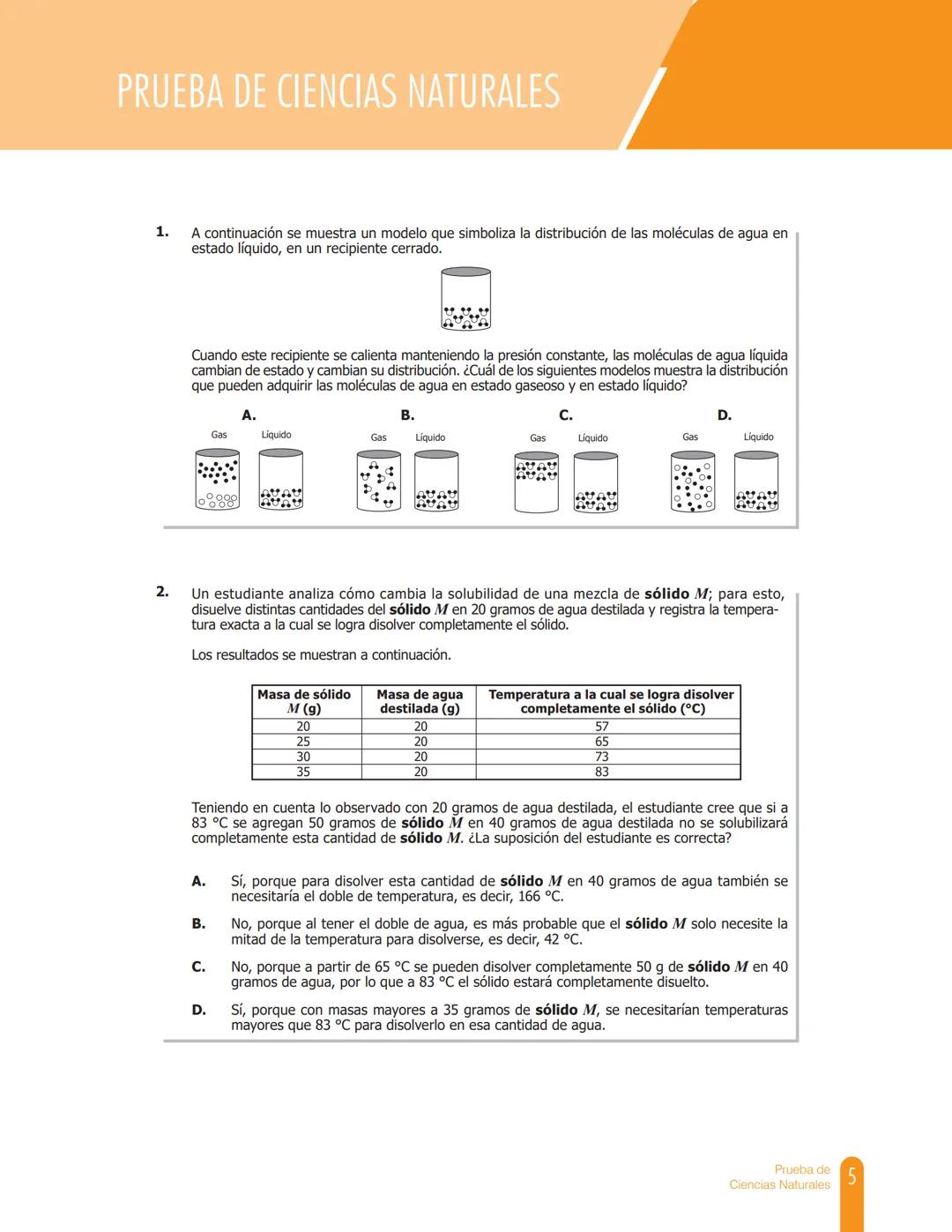 Cuadernillo de preguntas
Saber 11.°
Prueba de Ciencias
Naturales
MINEDUCACIÓN
icfes
mejor saber
TODOS POR UN
NUEVO PAÍS
PAZ EQUIDAD EDUCACIO