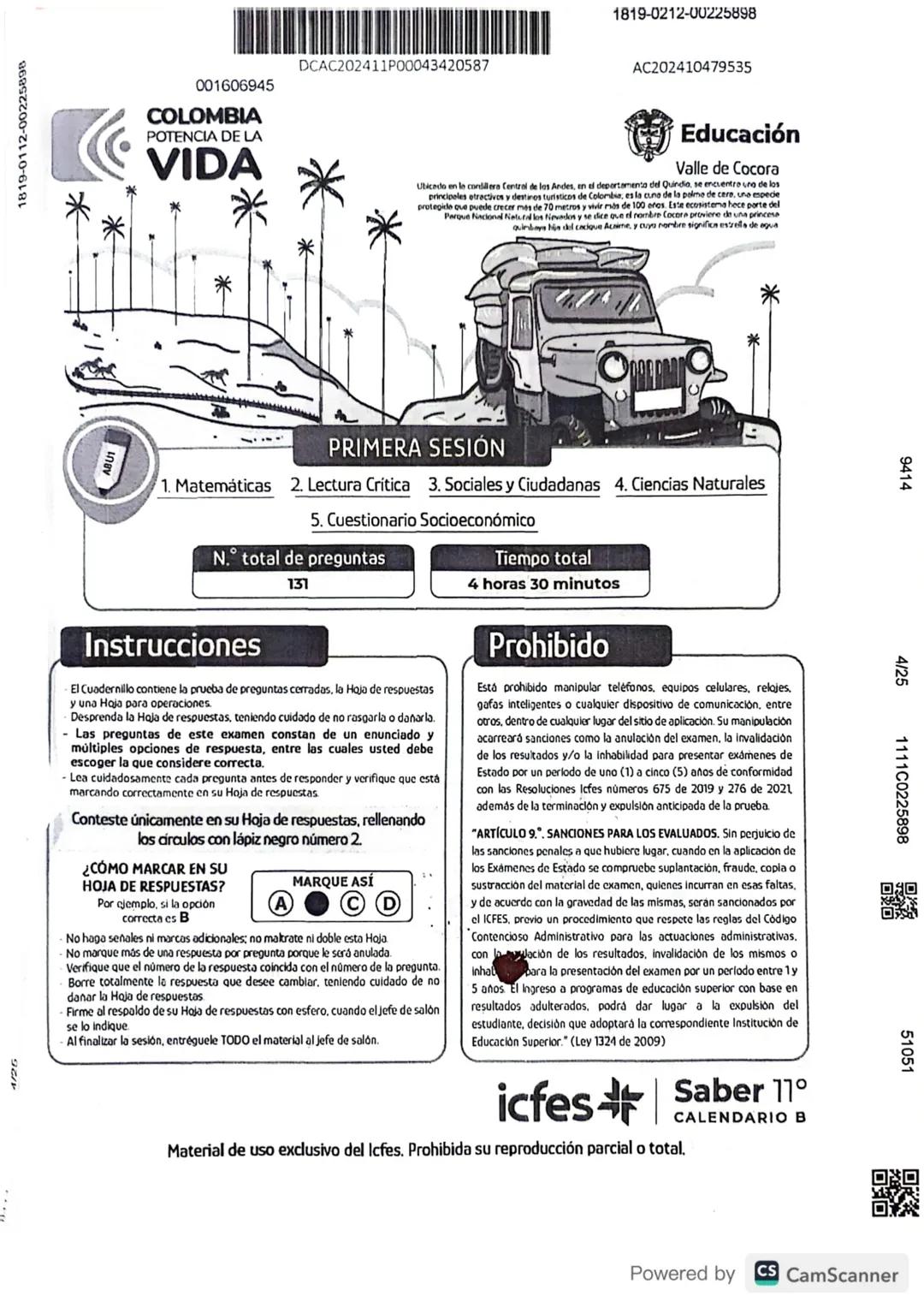 1° sesión icfes 2025