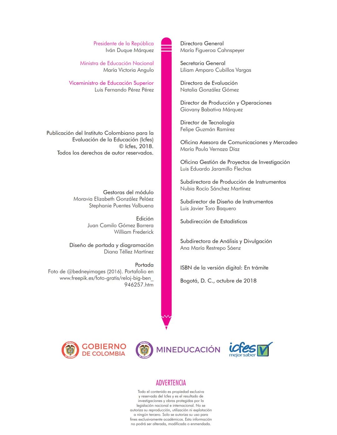 icfes ✓
saber pro
CUADERNILLO DE PREGUNTAS
Módulo de inglés
Saber Pro
GOBIERNO
DE COLOMBIA
MINEDUCACIÓN icfes
mejor saber Presidente de la R