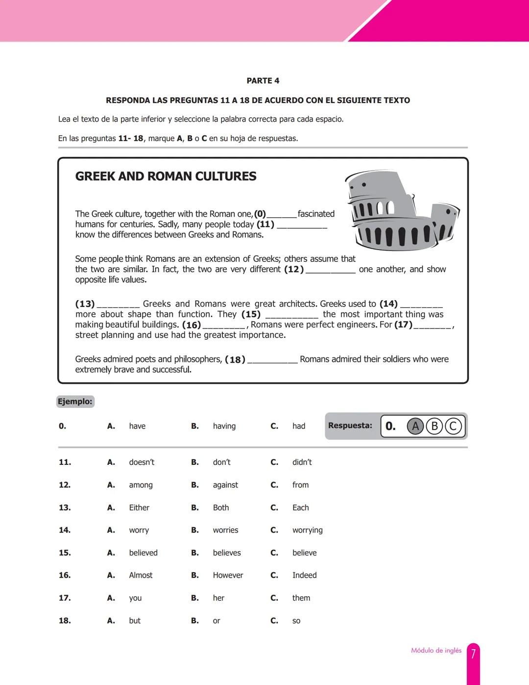 icfes ✓
saber pro
CUADERNILLO DE PREGUNTAS
Módulo de inglés
Saber Pro
GOBIERNO
DE COLOMBIA
MINEDUCACIÓN icfes
mejor saber Presidente de la R