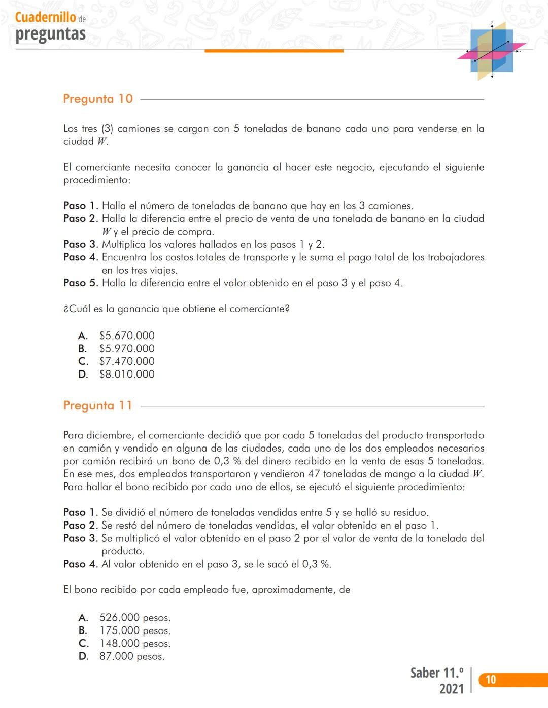 Pruebas Saber 11°
Prueba
Matemáticas
Cuadernillo de preguntas
Saber 11.°
Icfes --- OCR Start ---
نسيسكا
Presidente de la República
Iván D