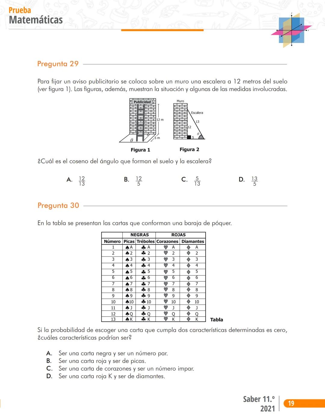 Pruebas Saber 11°
Prueba
Matemáticas
Cuadernillo de preguntas
Saber 11.°
Icfes --- OCR Start ---
نسيسكا
Presidente de la República
Iván D