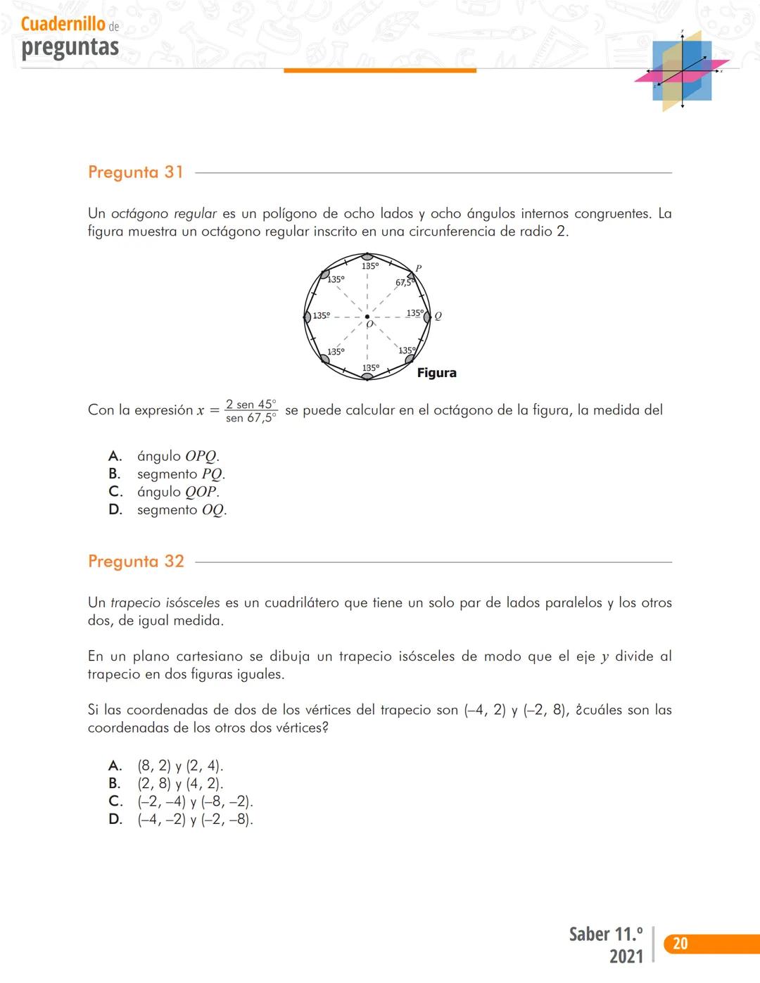 Pruebas Saber 11°
Prueba
Matemáticas
Cuadernillo de preguntas
Saber 11.°
Icfes --- OCR Start ---
نسيسكا
Presidente de la República
Iván D