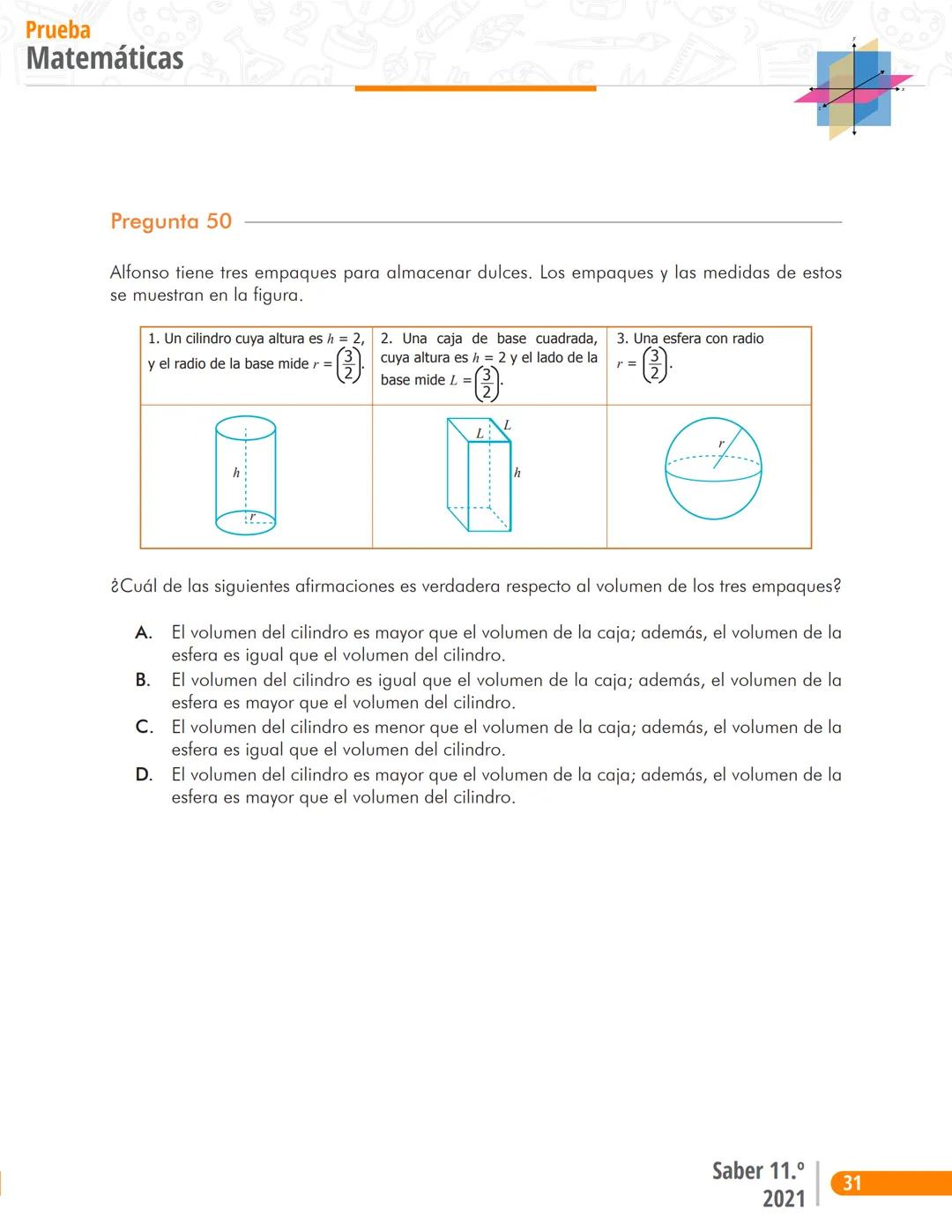 Pruebas Saber 11°
Prueba
Matemáticas
Cuadernillo de preguntas
Saber 11.°
Icfes --- OCR Start ---
نسيسكا
Presidente de la República
Iván D