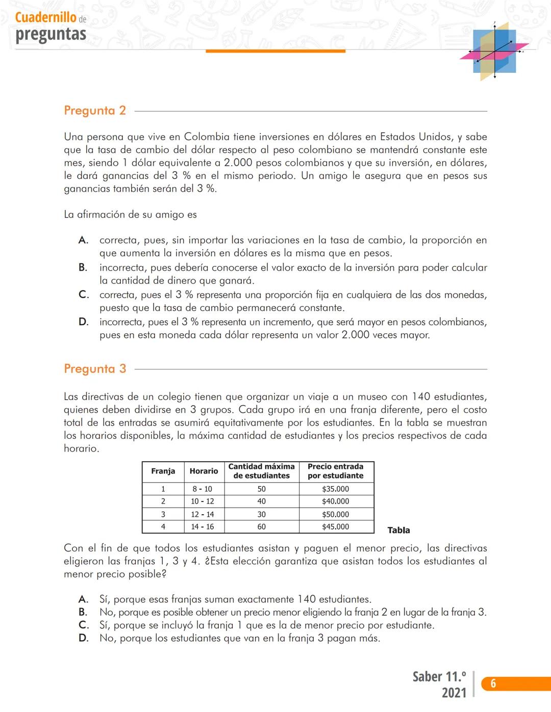 Pruebas Saber 11°
Prueba
Matemáticas
Cuadernillo de preguntas
Saber 11.°
Icfes --- OCR Start ---
نسيسكا
Presidente de la República
Iván D