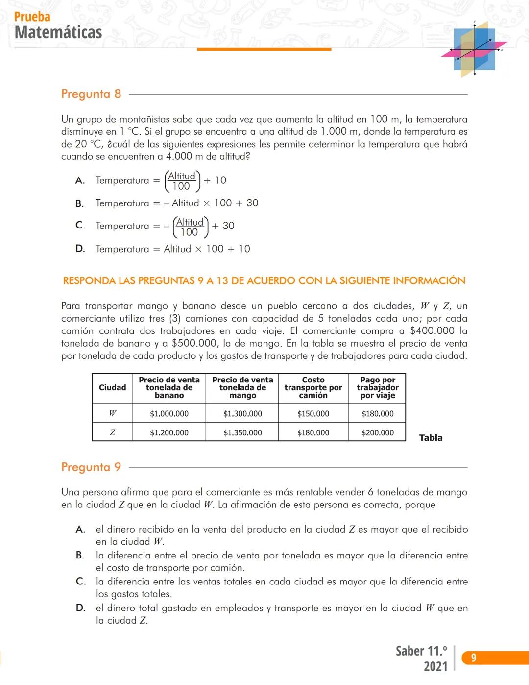 Pruebas Saber 11°
Prueba
Matemáticas
Cuadernillo de preguntas
Saber 11.°
Icfes --- OCR Start ---
نسيسكا
Presidente de la República
Iván D