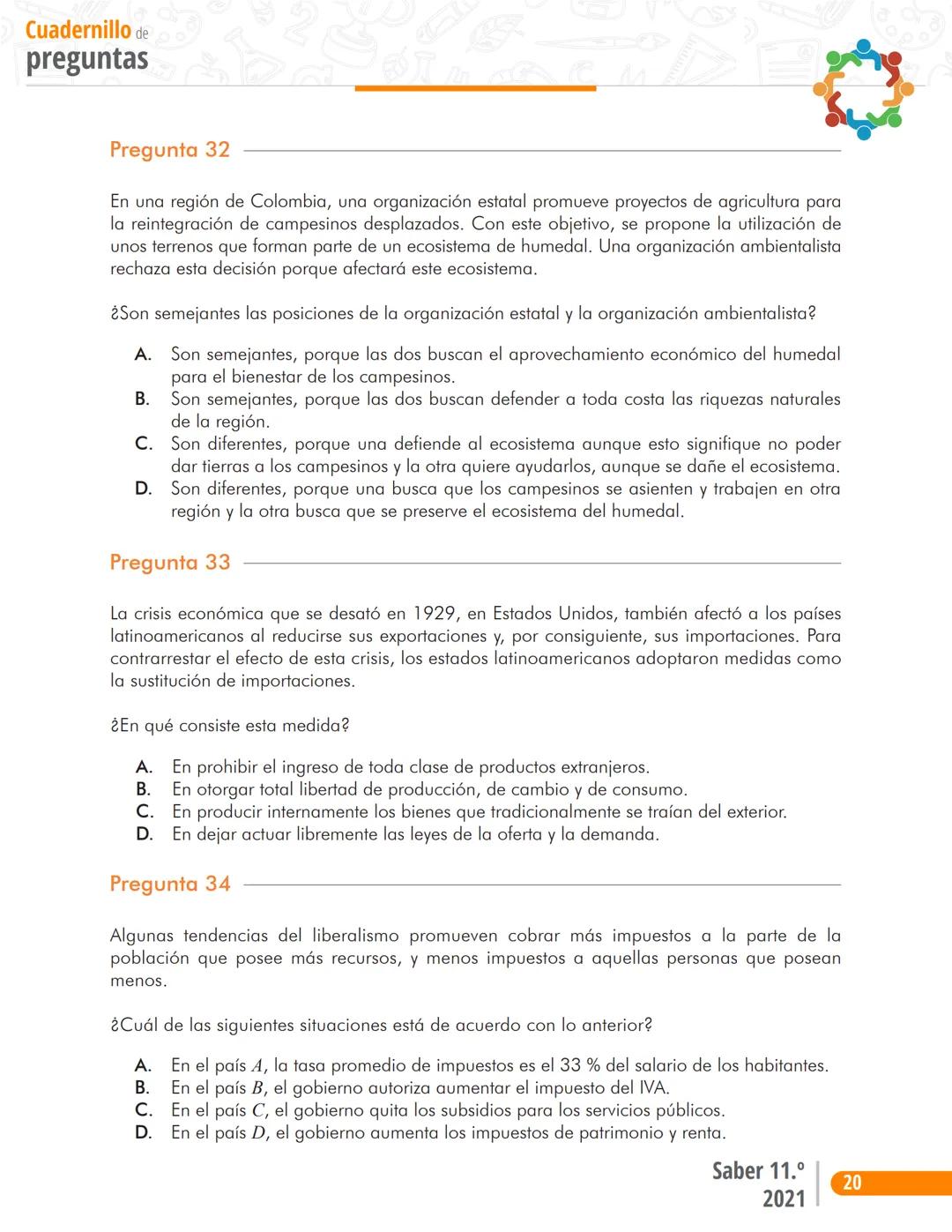 Pruebas Saber 11°
Prueba
Sociales y Ciudadanas
Cuadernillo de preguntas
Saber 11.°
Icfes ```
Presidente de la República
Iván Duque Márque