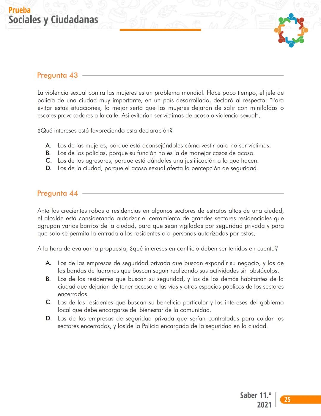 Pruebas Saber 11°
Prueba
Sociales y Ciudadanas
Cuadernillo de preguntas
Saber 11.°
Icfes ```
Presidente de la República
Iván Duque Márque