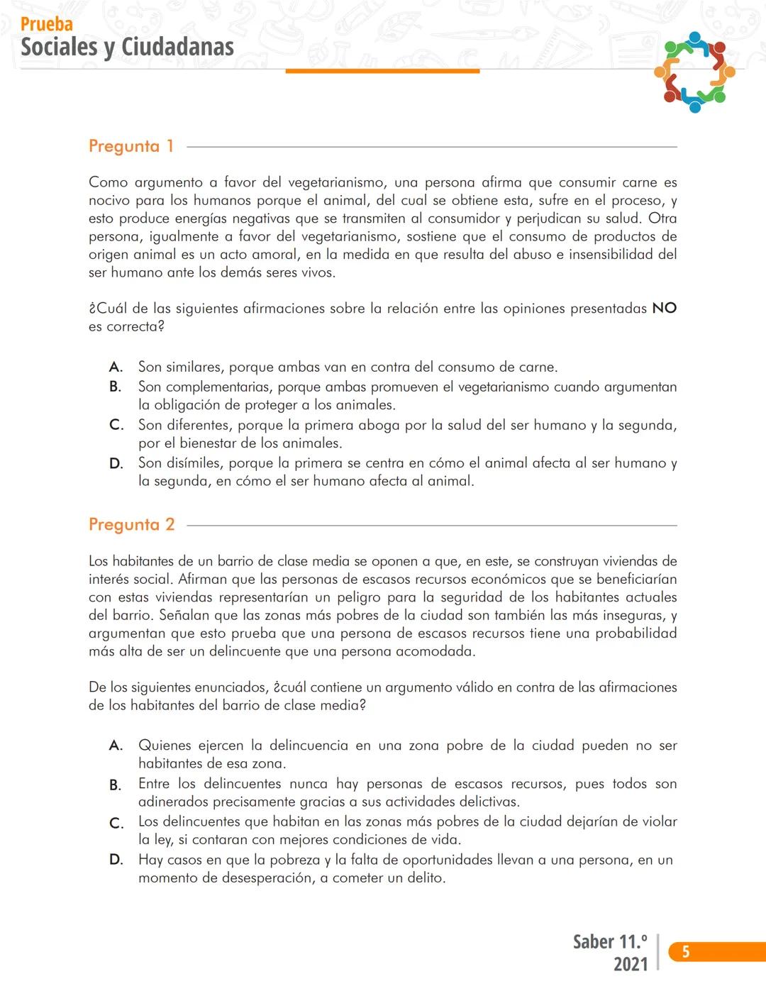 Pruebas Saber 11°
Prueba
Sociales y Ciudadanas
Cuadernillo de preguntas
Saber 11.°
Icfes ```
Presidente de la República
Iván Duque Márque