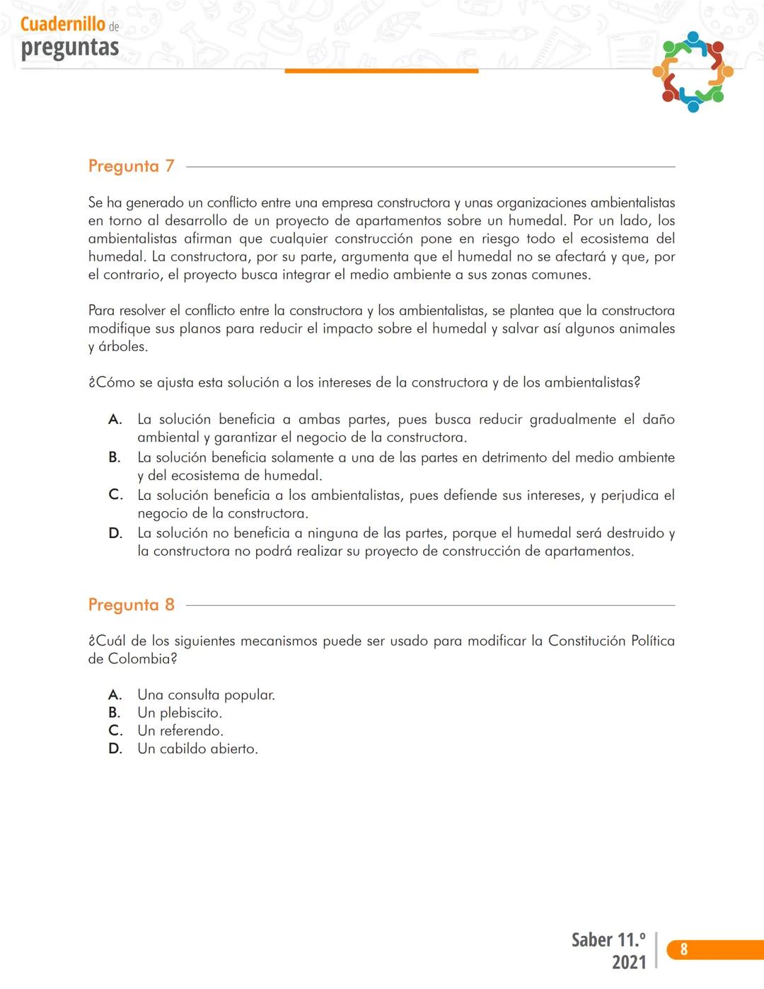 Pruebas Saber 11°
Prueba
Sociales y Ciudadanas
Cuadernillo de preguntas
Saber 11.°
Icfes ```
Presidente de la República
Iván Duque Márque