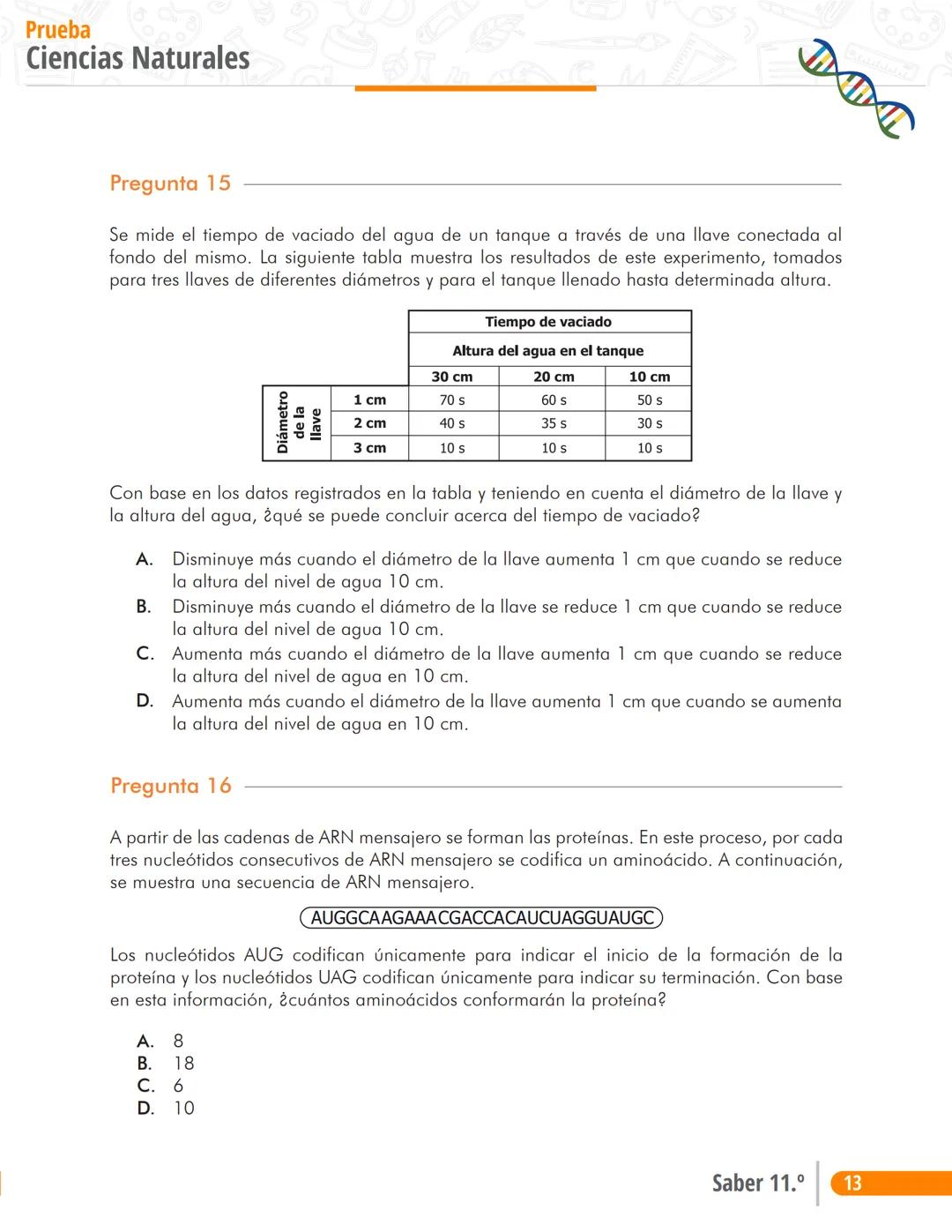 Pruebas Saber 11°
Prueba
Ciências Naturales
Cuadernillo de preguntas
Saber 11.°
Icfes --- OCR Start ---
نسيسكا
Presidente de la República