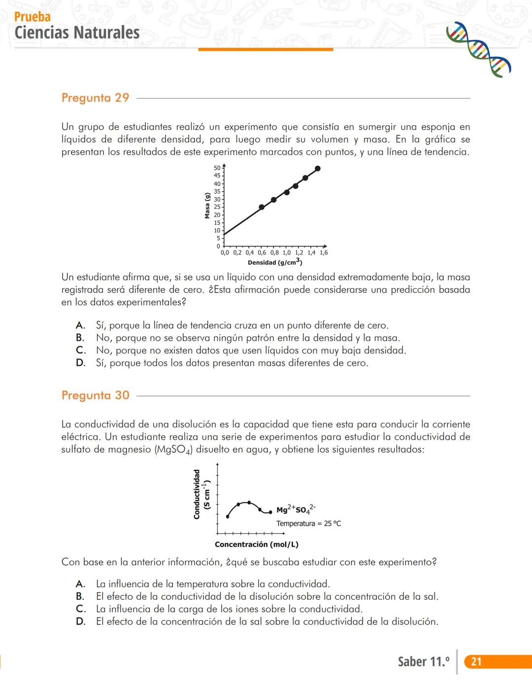 Pruebas Saber 11°
Prueba
Ciências Naturales
Cuadernillo de preguntas
Saber 11.°
Icfes --- OCR Start ---
نسيسكا
Presidente de la República