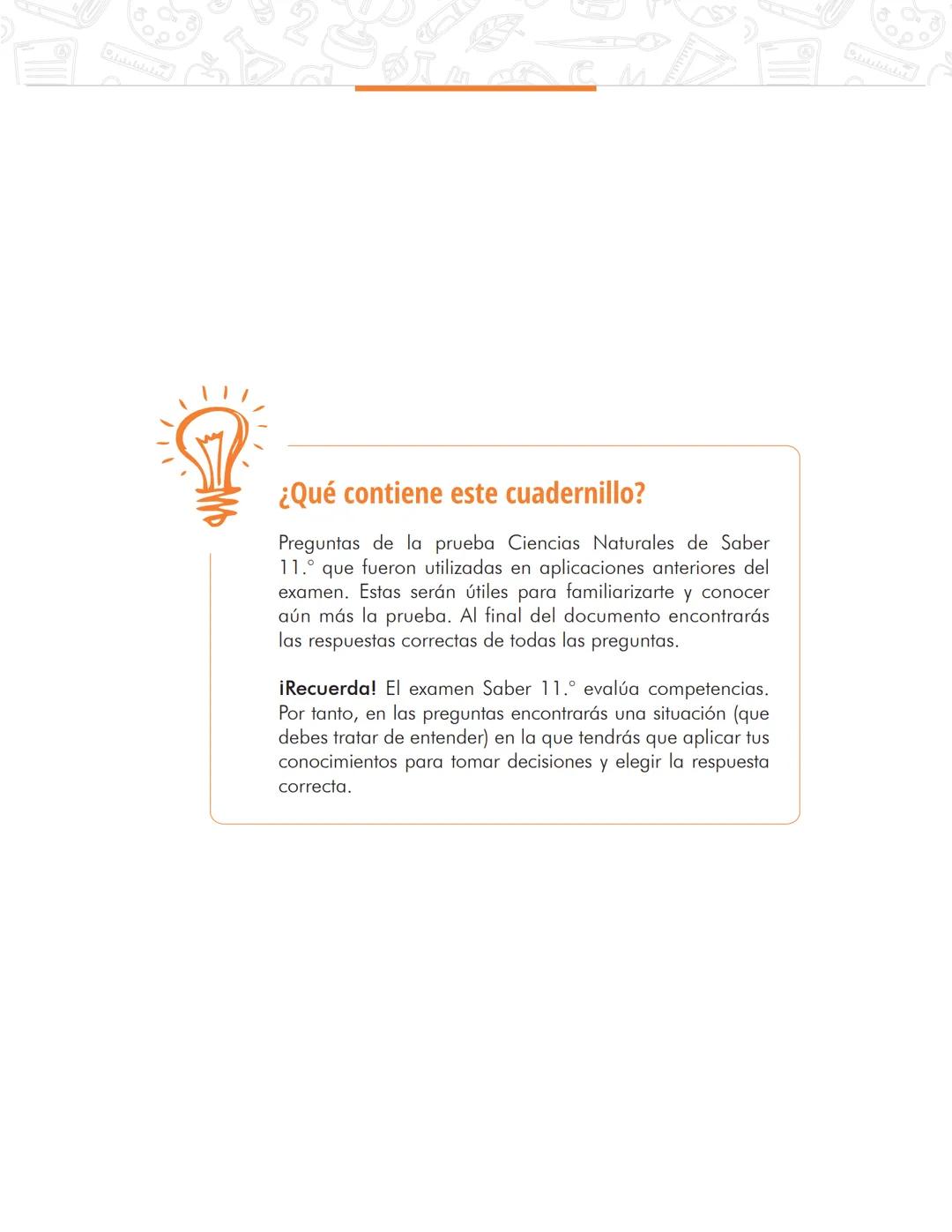 Pruebas Saber 11°
Prueba
Ciências Naturales
Cuadernillo de preguntas
Saber 11.°
Icfes --- OCR Start ---
نسيسكا
Presidente de la República