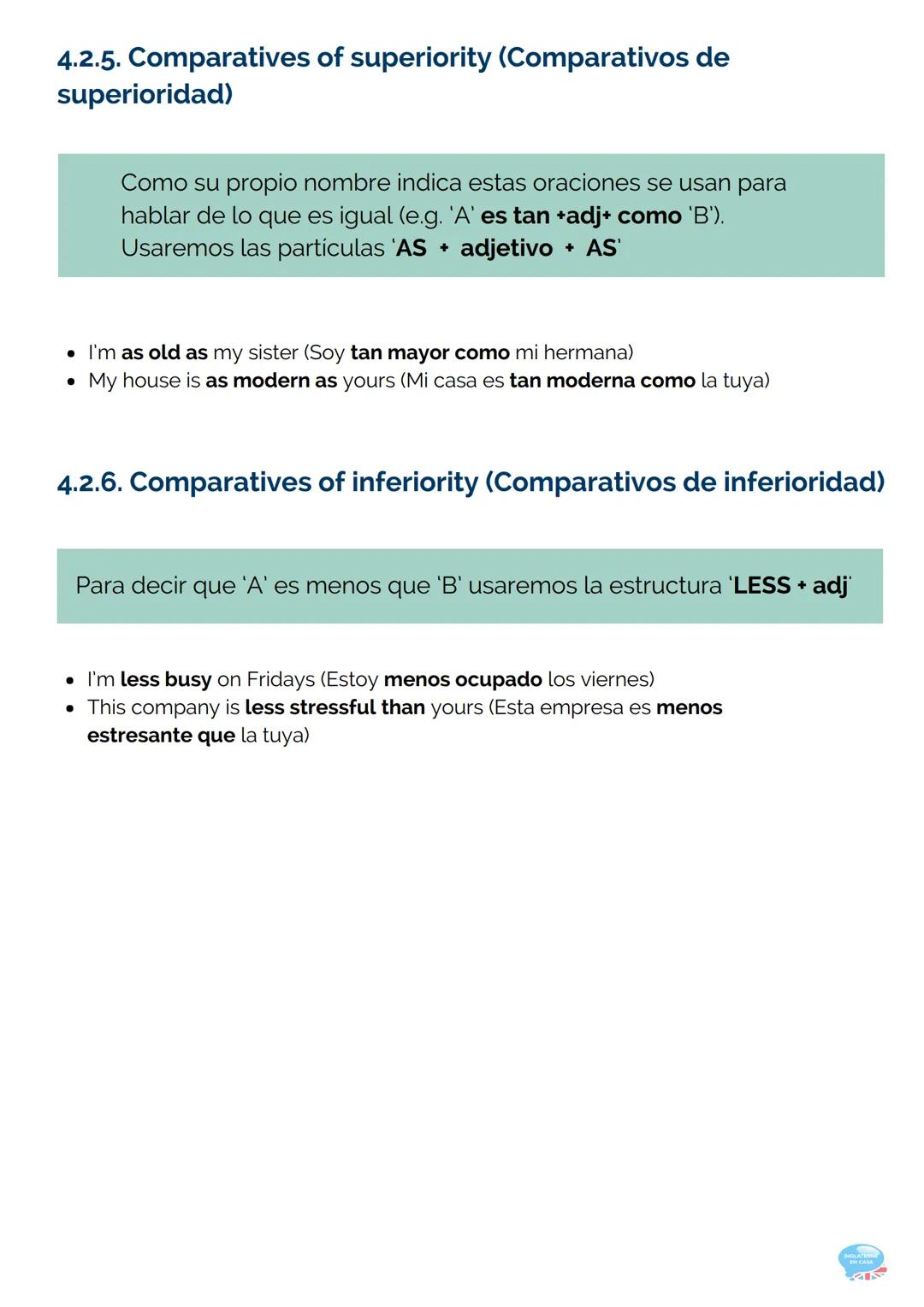4.ADJECTIVES
(ADJETIVOS)
GRAMÁTICA INGLESA PARTE 4
Los adjetivos, al contrario que en castellano, no tienen género ni número.
Es decir, util