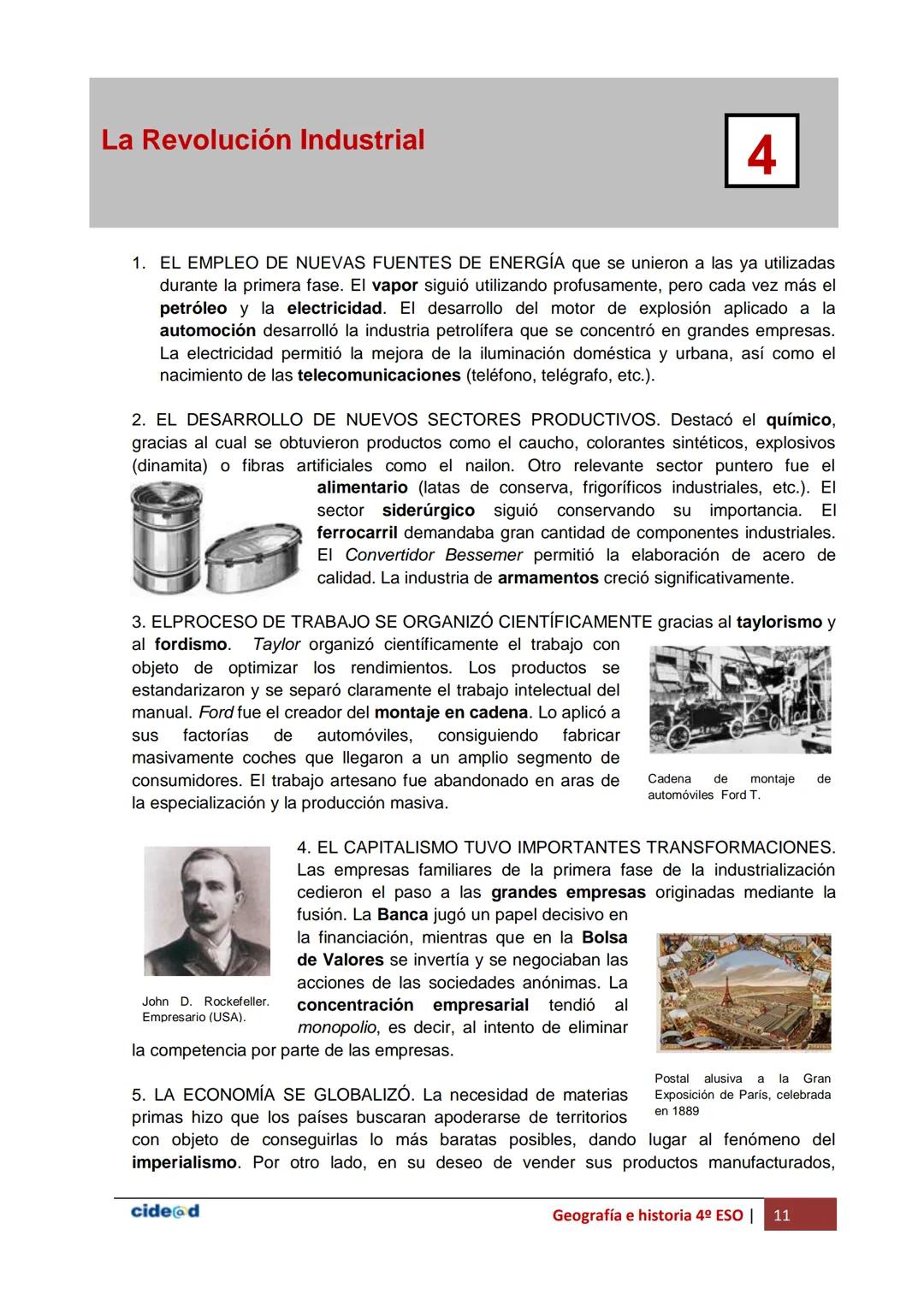 La Revolución Industrial
Antes de empezar
4
Objetivos
En esta quincena aprenderás a:
- Conocer el significado de "Revolución Industrial".
-