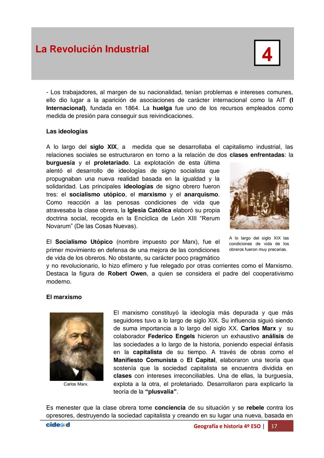 La Revolución Industrial
Antes de empezar
4
Objetivos
En esta quincena aprenderás a:
- Conocer el significado de "Revolución Industrial".
-