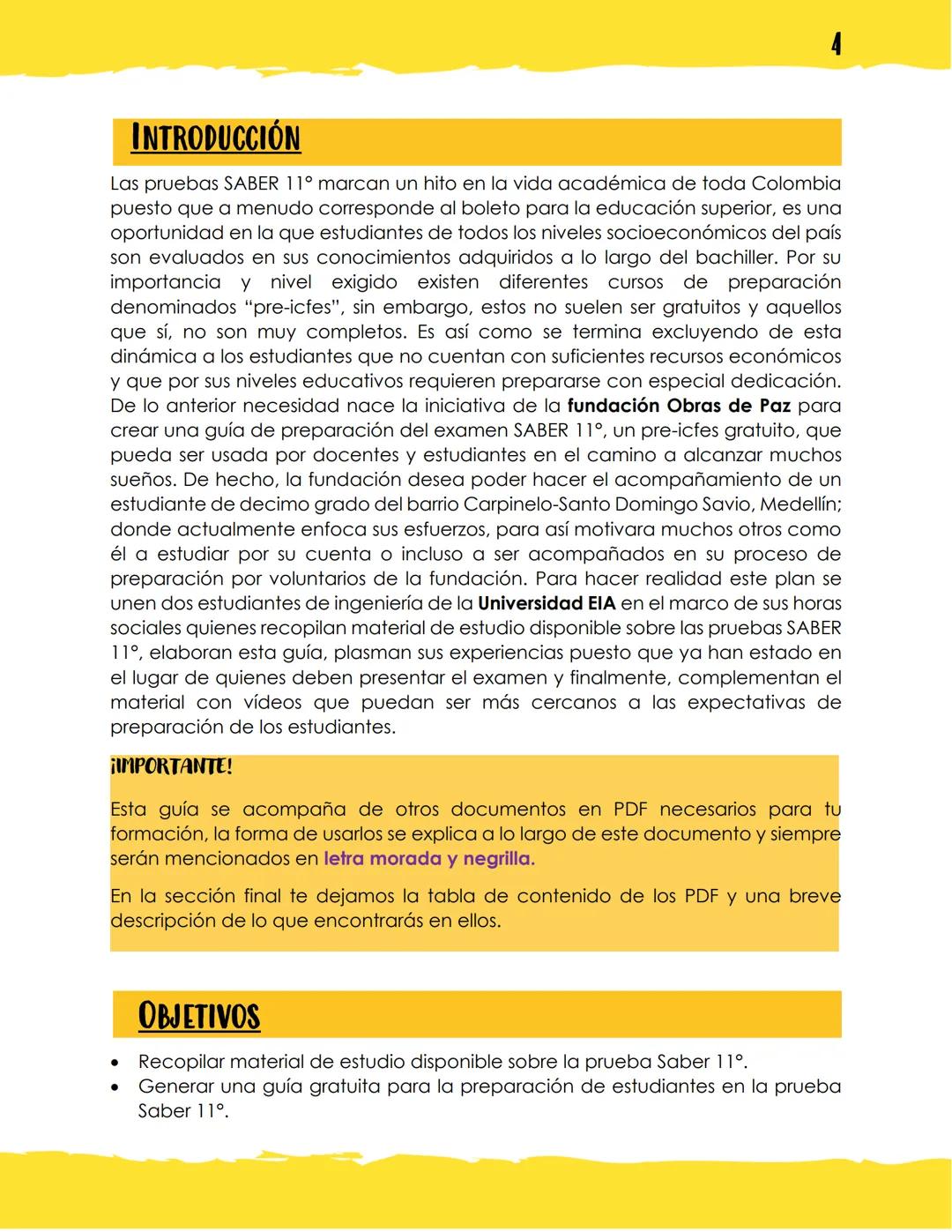 GUÍA DE PREPARACIÓN
PRUEBA SABER 11°
ELABORADO POR:
Valentina Mendoza Zamora, estudiante de ingeniería
mecatrónica, contacto: vmendozazamora