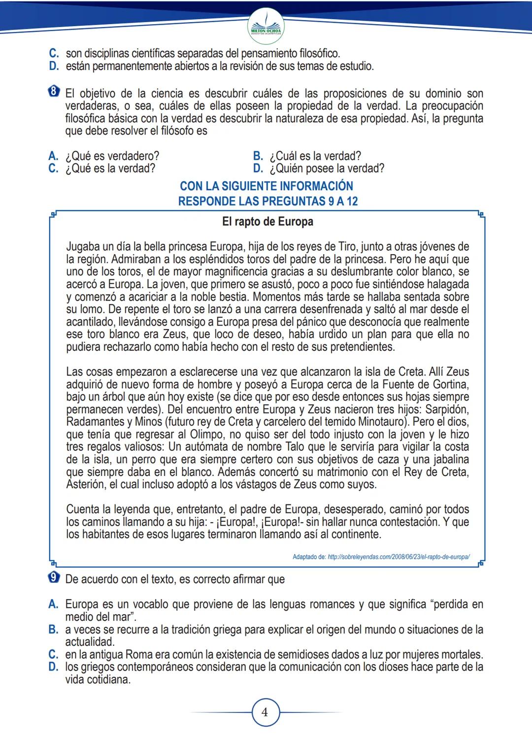 # DESCARGAS
GRADUADAS
lectura Crítica
GRADO
11 ## CON LA SIGUIENTE INFORMACIÓN
RESPONDE LAS PREGUNTAS 1 A 4
## EL MARTILLO DE LA HISTORI