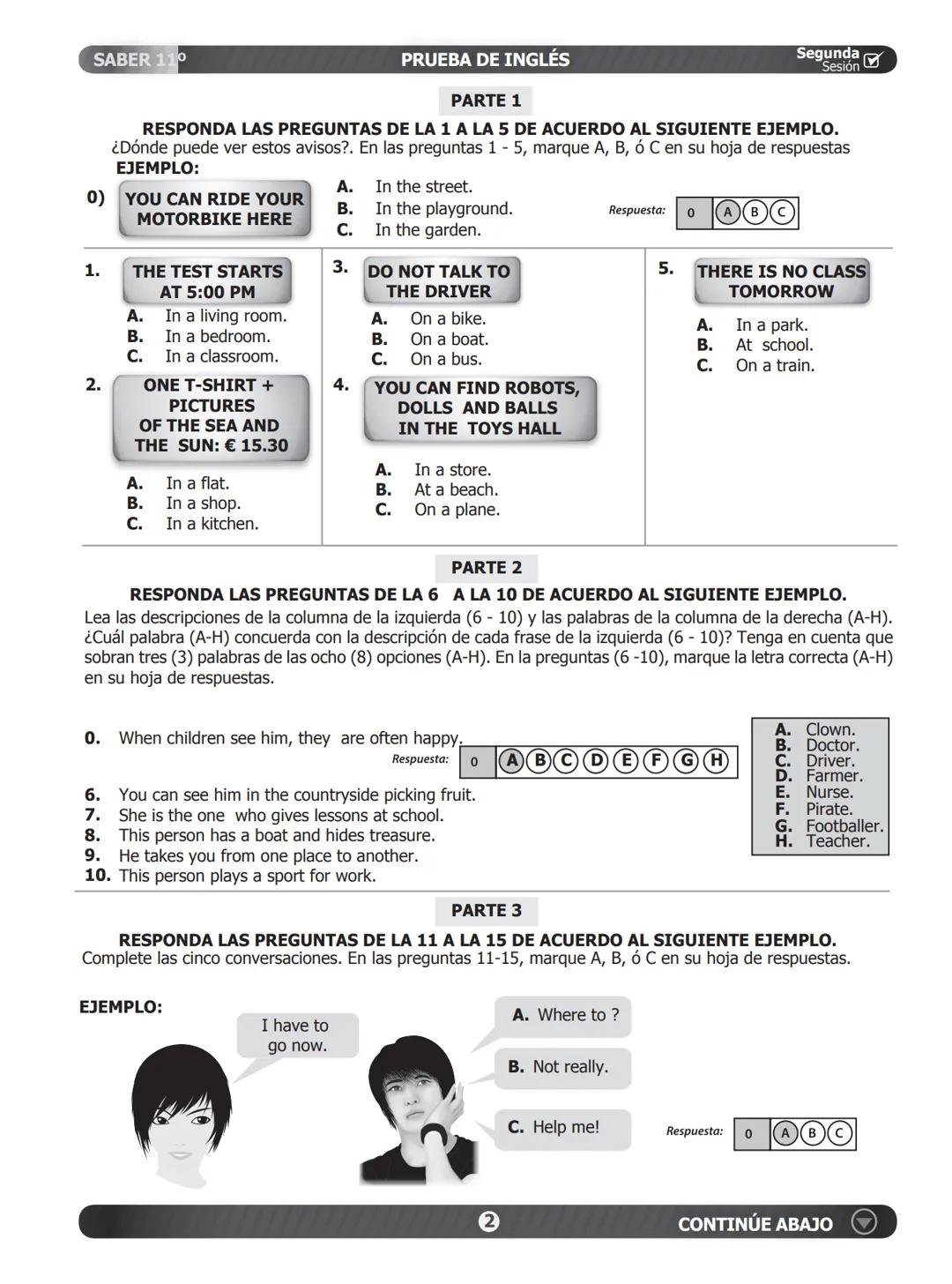 SIMULACRO
DE SEGUIMIENTO ACADÉMICO.
11-15-A
Segunda ☑
Sesión
En el siguiente cuadro encuentra las pruebas que conforman el examen,
el número