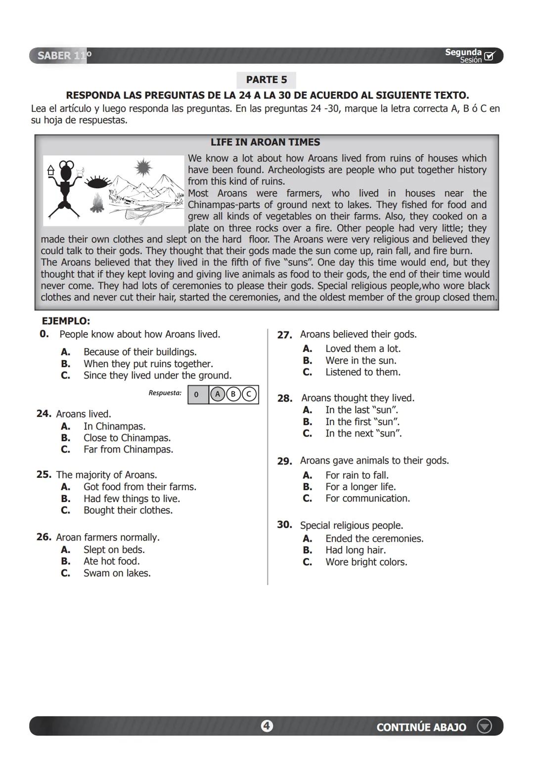 SIMULACRO
DE SEGUIMIENTO ACADÉMICO.
11-15-A
Segunda ☑
Sesión
En el siguiente cuadro encuentra las pruebas que conforman el examen,
el número