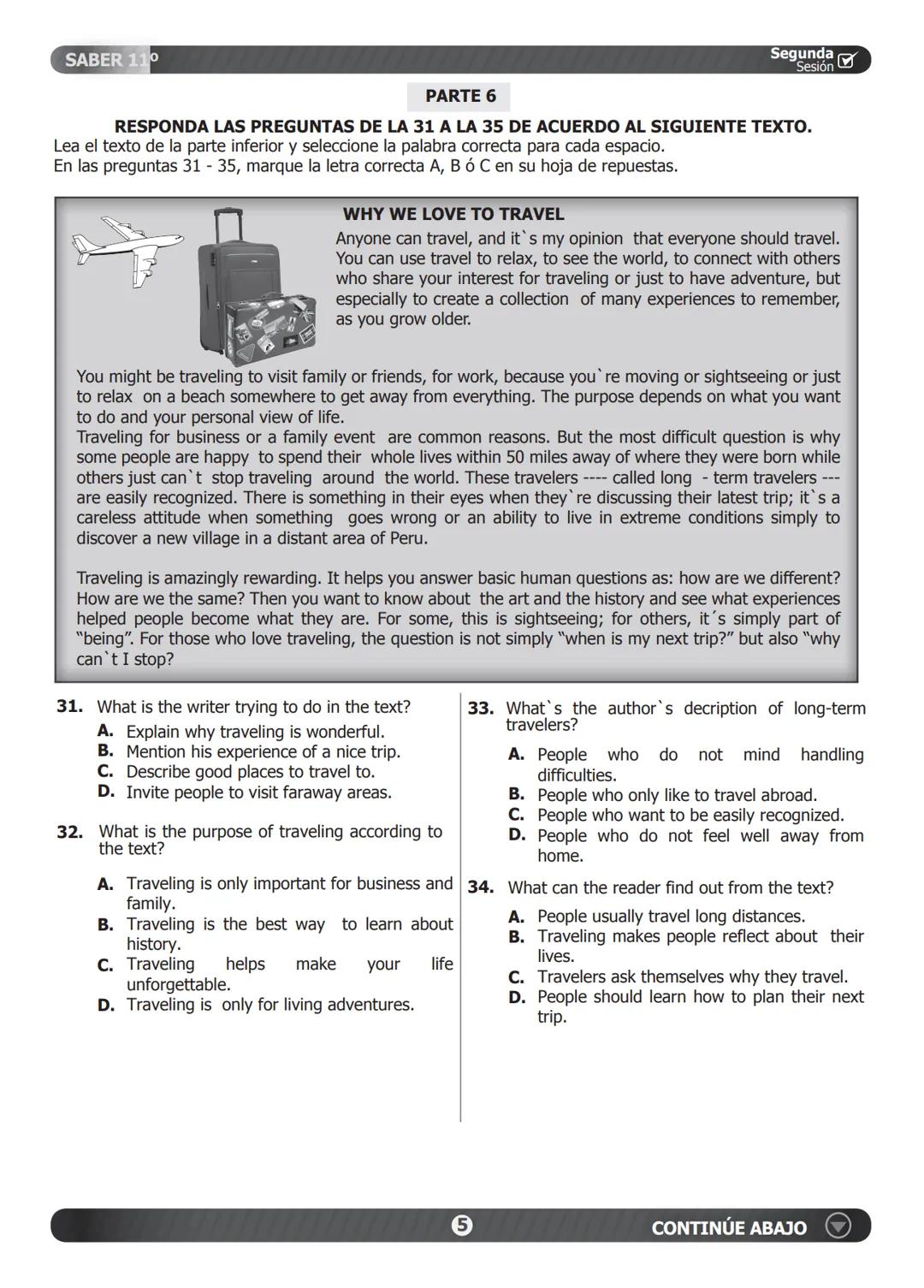 SIMULACRO
DE SEGUIMIENTO ACADÉMICO.
11-15-A
Segunda ☑
Sesión
En el siguiente cuadro encuentra las pruebas que conforman el examen,
el número