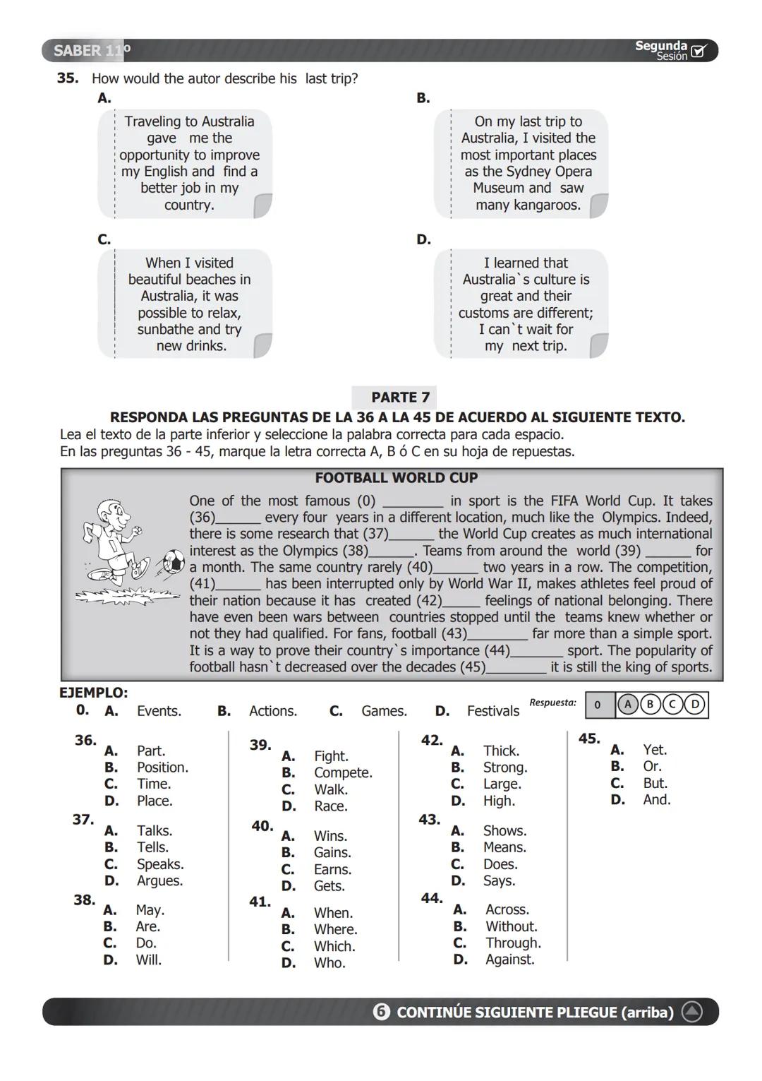 SIMULACRO
DE SEGUIMIENTO ACADÉMICO.
11-15-A
Segunda ☑
Sesión
En el siguiente cuadro encuentra las pruebas que conforman el examen,
el número