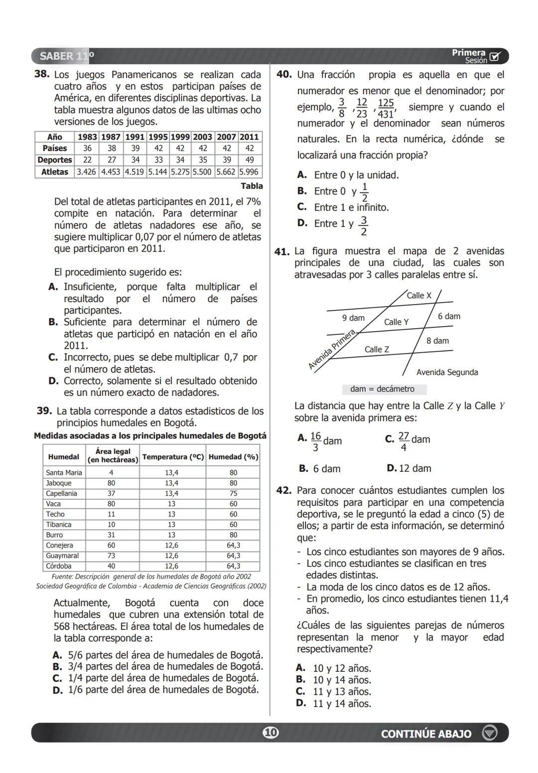 SIMULACRO
DE SEGUIMIENTO ACADÉMICO.
11-15-A
Primera
Sesión☑
En el siguiente cuadro encuentra las pruebas que conforman el examen,
el número