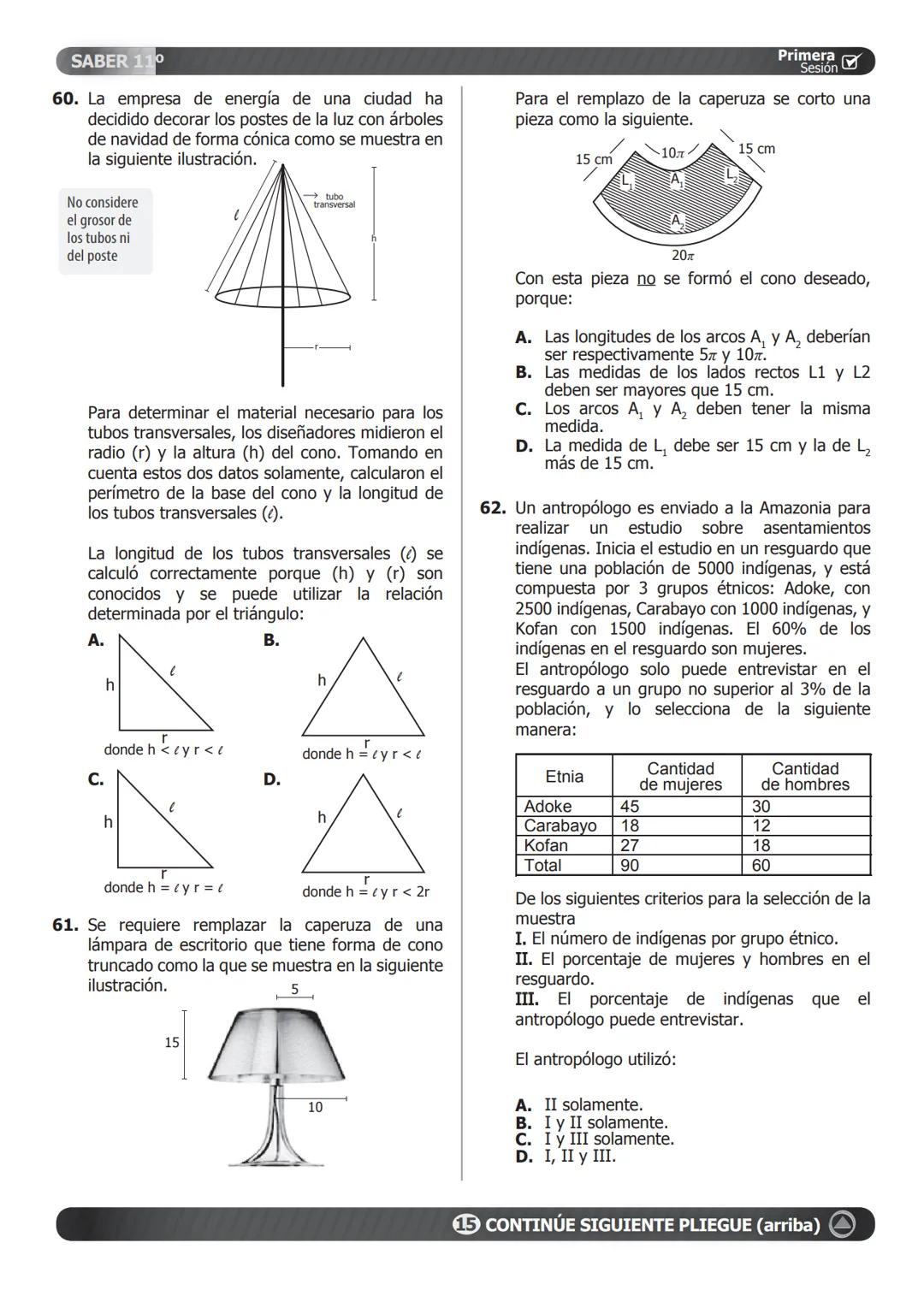 SIMULACRO
DE SEGUIMIENTO ACADÉMICO.
11-15-A
Primera
Sesión☑
En el siguiente cuadro encuentra las pruebas que conforman el examen,
el número