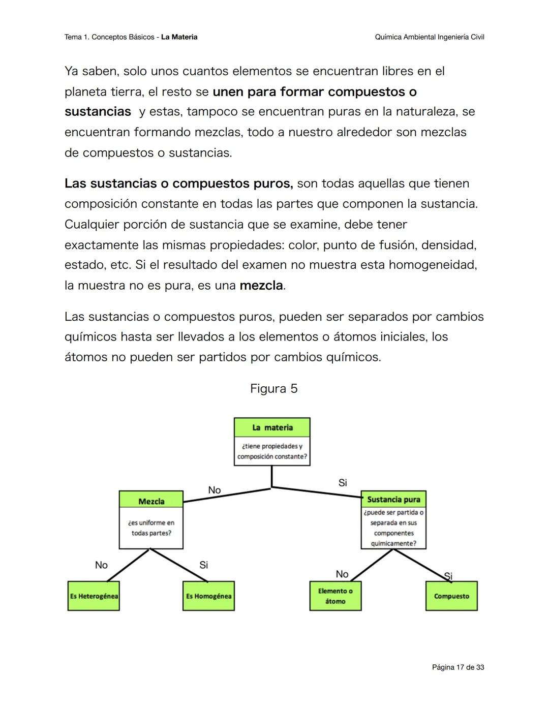 Tema 1. Conceptos Básicos - La Materia
Química Ambiental Ingeniería Civil
Conceptos básicos - primera parte
Objetivos esperados
Al terminar