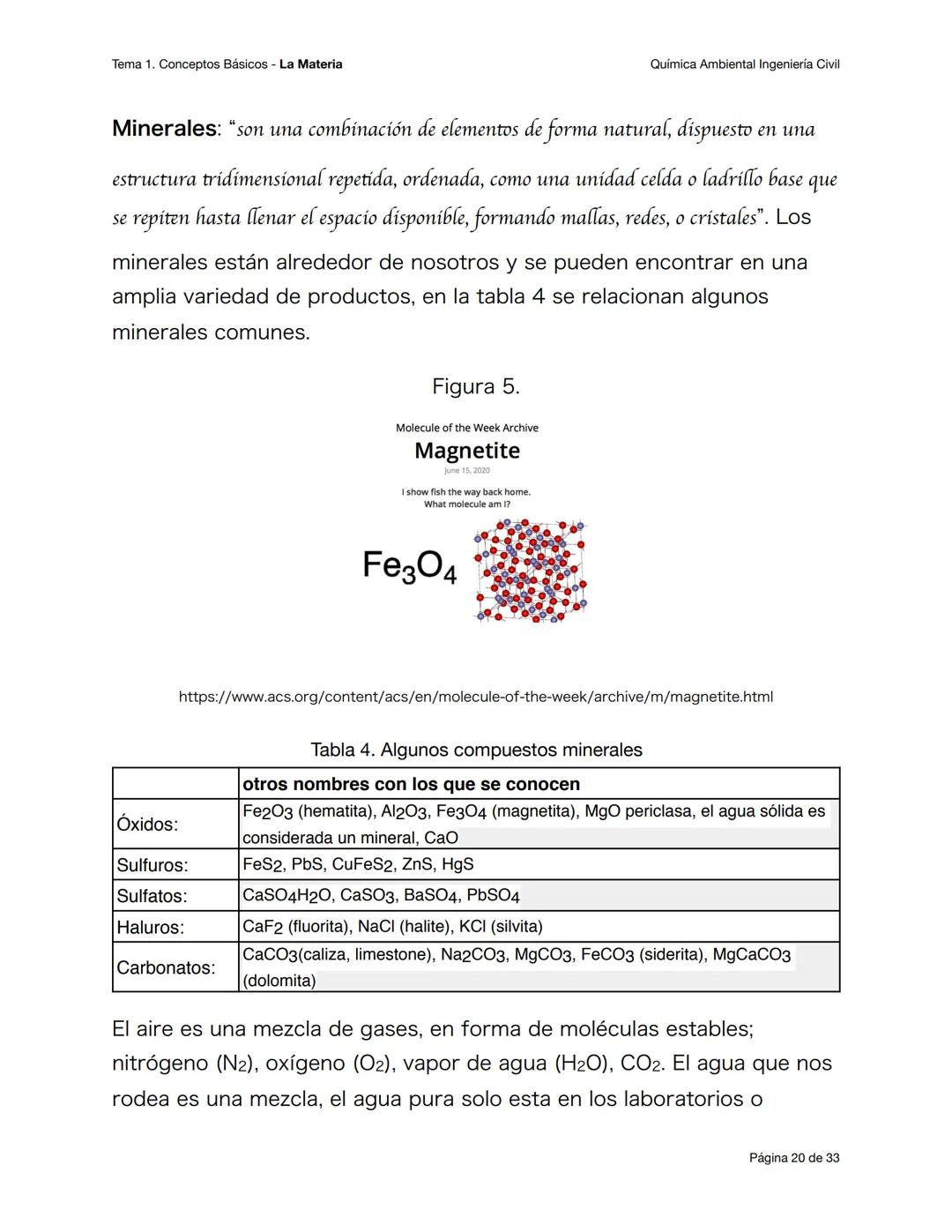 Tema 1. Conceptos Básicos - La Materia
Química Ambiental Ingeniería Civil
Conceptos básicos - primera parte
Objetivos esperados
Al terminar