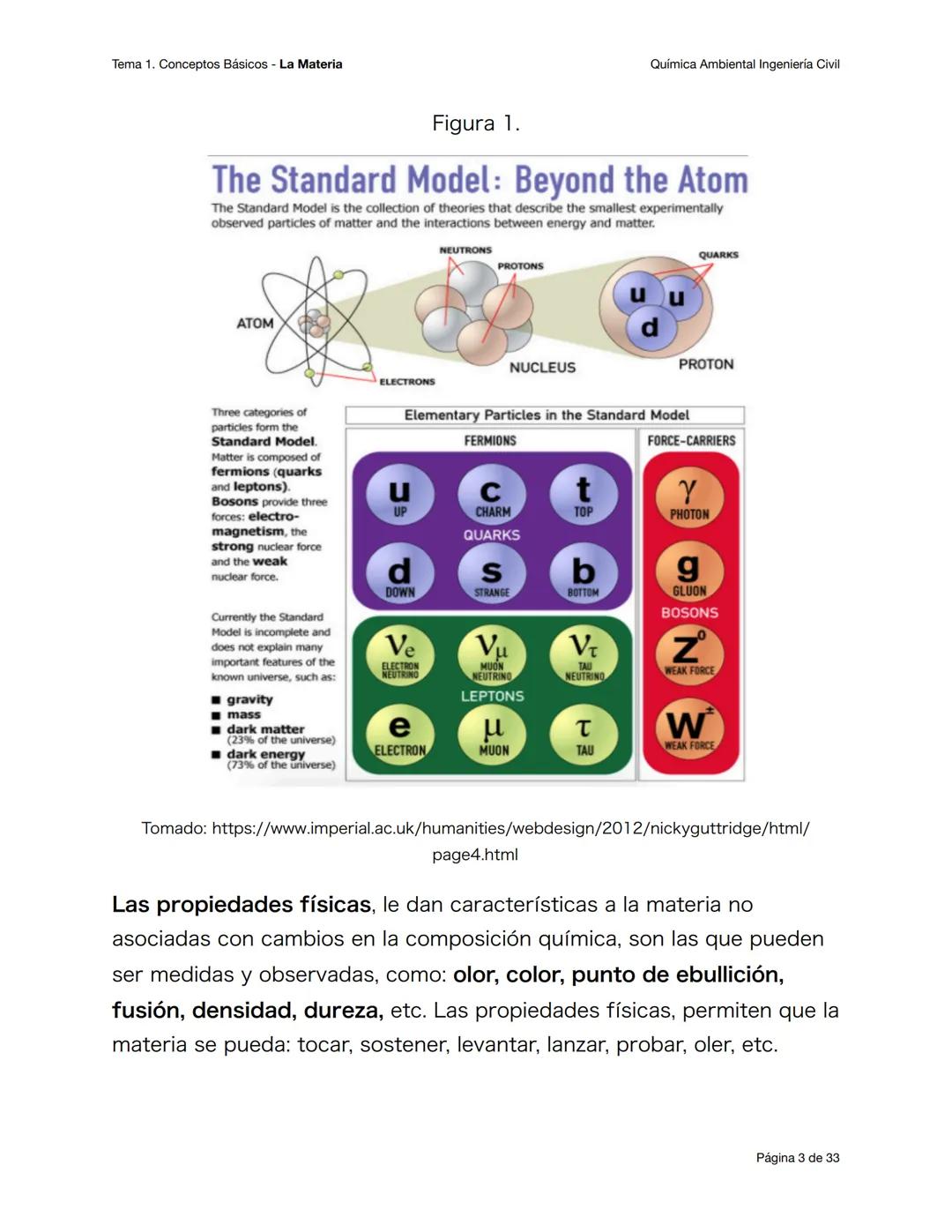 Tema 1. Conceptos Básicos - La Materia
Química Ambiental Ingeniería Civil
Conceptos básicos - primera parte
Objetivos esperados
Al terminar