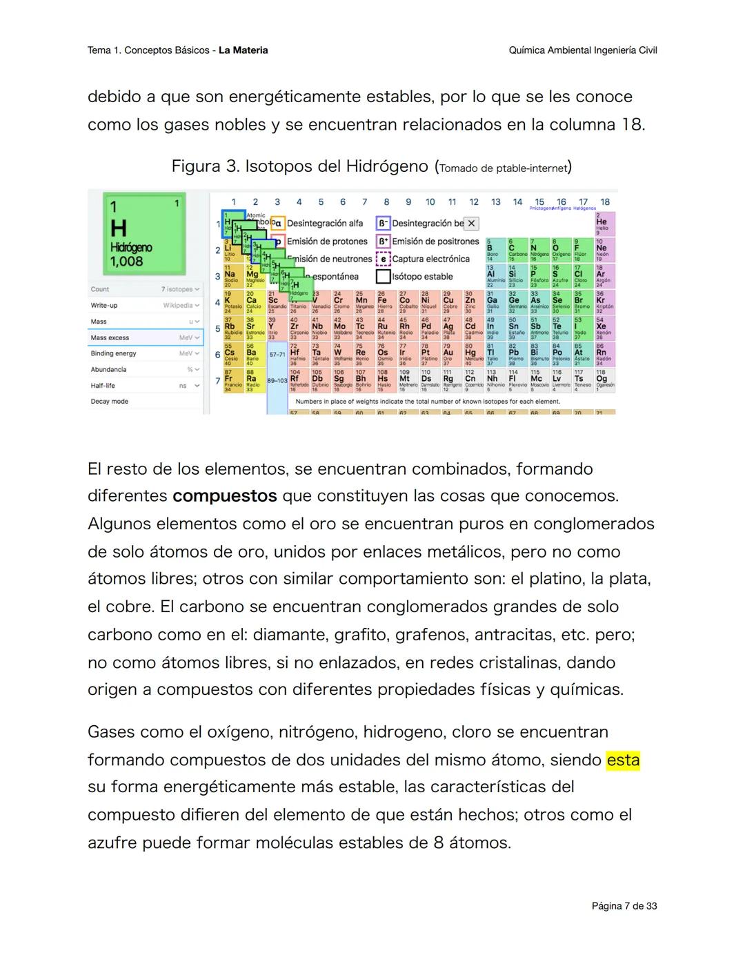 Tema 1. Conceptos Básicos - La Materia
Química Ambiental Ingeniería Civil
Conceptos básicos - primera parte
Objetivos esperados
Al terminar