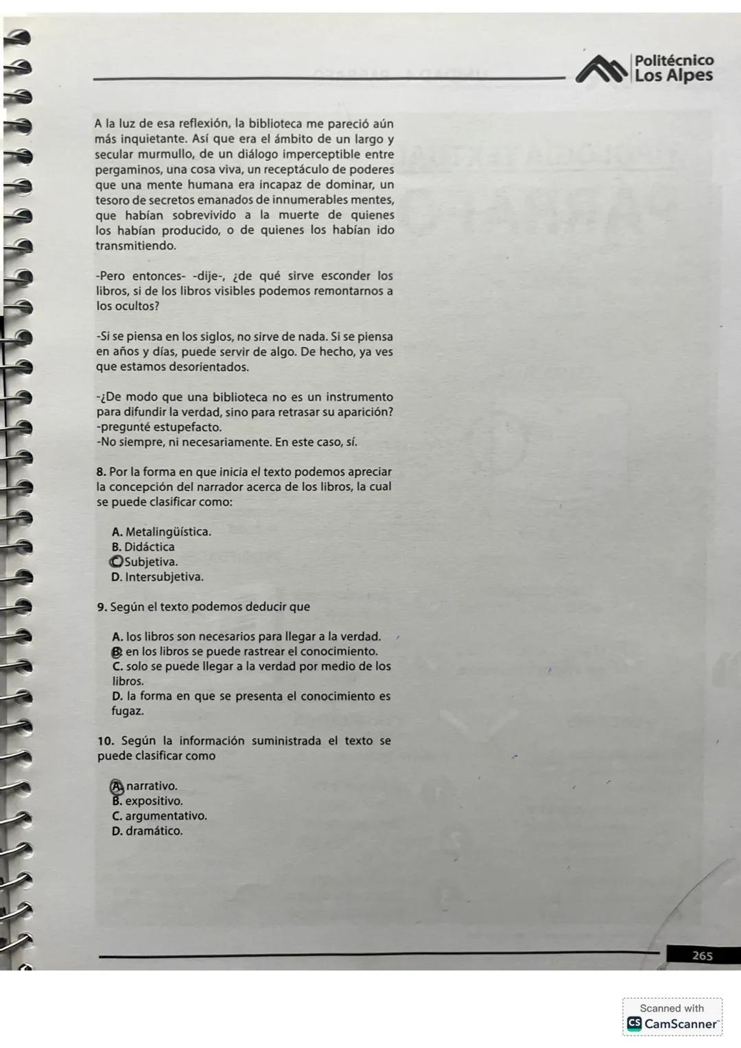 6. ANÁLISIS TEXTUAL
En el examen de admisión de la Universidad Nacional,
en el área de Análisis Textual, se presentan textos
accesibles a to