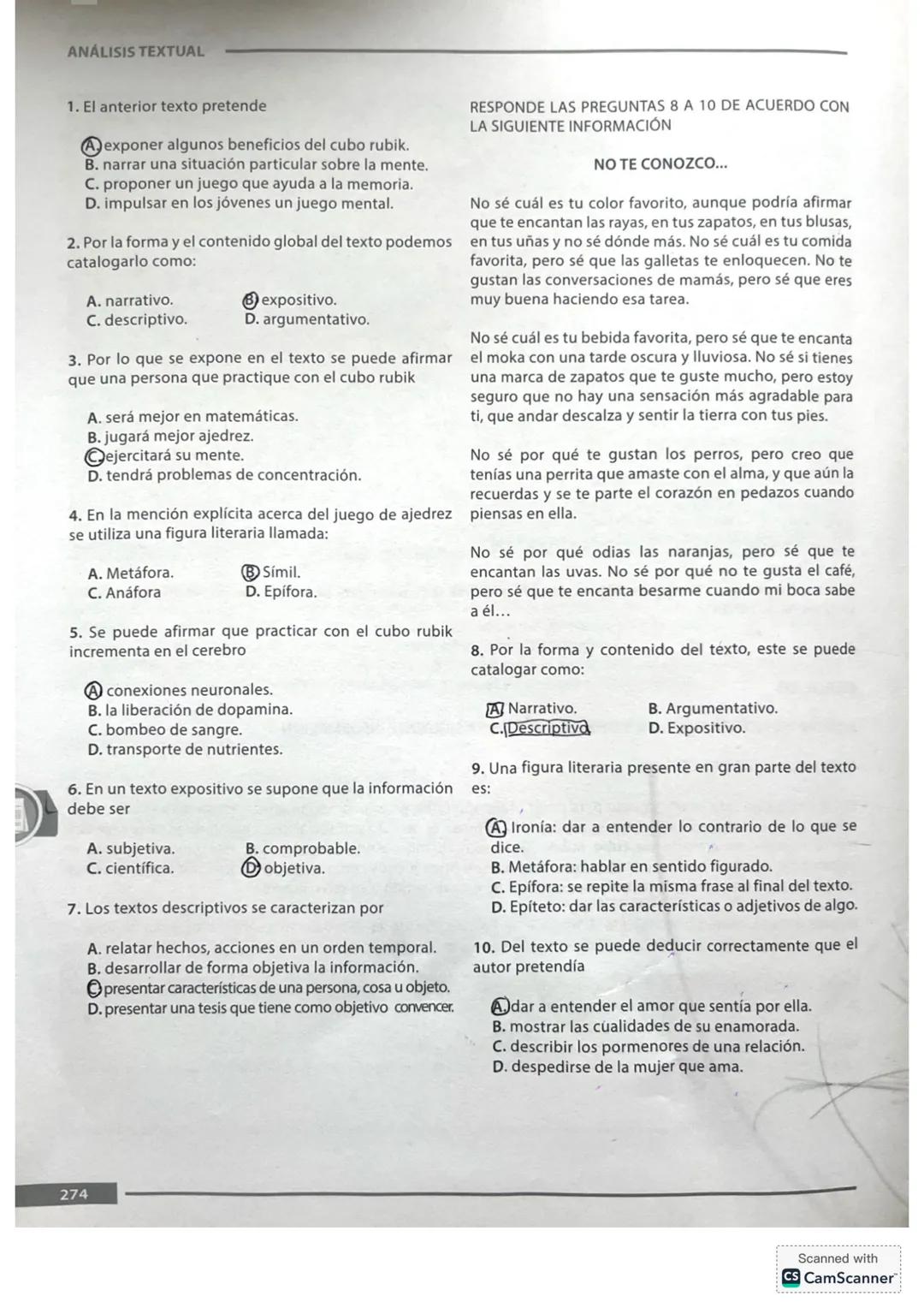 6. ANÁLISIS TEXTUAL
En el examen de admisión de la Universidad Nacional,
en el área de Análisis Textual, se presentan textos
accesibles a to