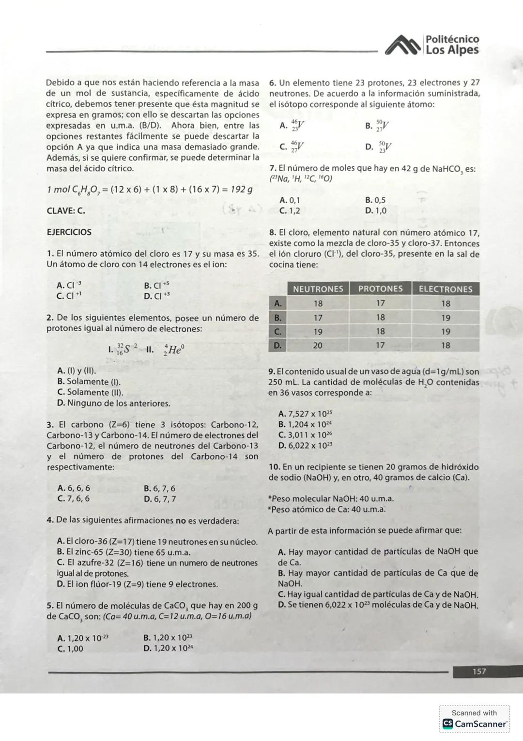 ## 4. QUÍMICA
La química es la ciencia que estudia las propiedades,
estructura y cambios que experimenta un material
al participar en reacc