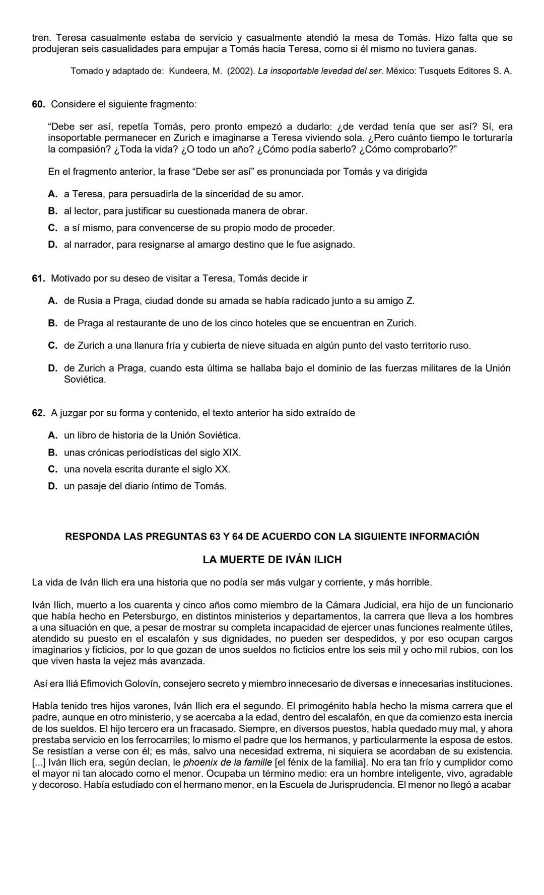 LECTURA CRÍTICA 2022-1
RESPONDA LAS PREGUNTAS 1 A 5 DE
ACUERDO CON LA SIGUIENTE INFORMACIÓN
MUERTOS DE HAMBRE
Me hacen falta muchas cosas pe